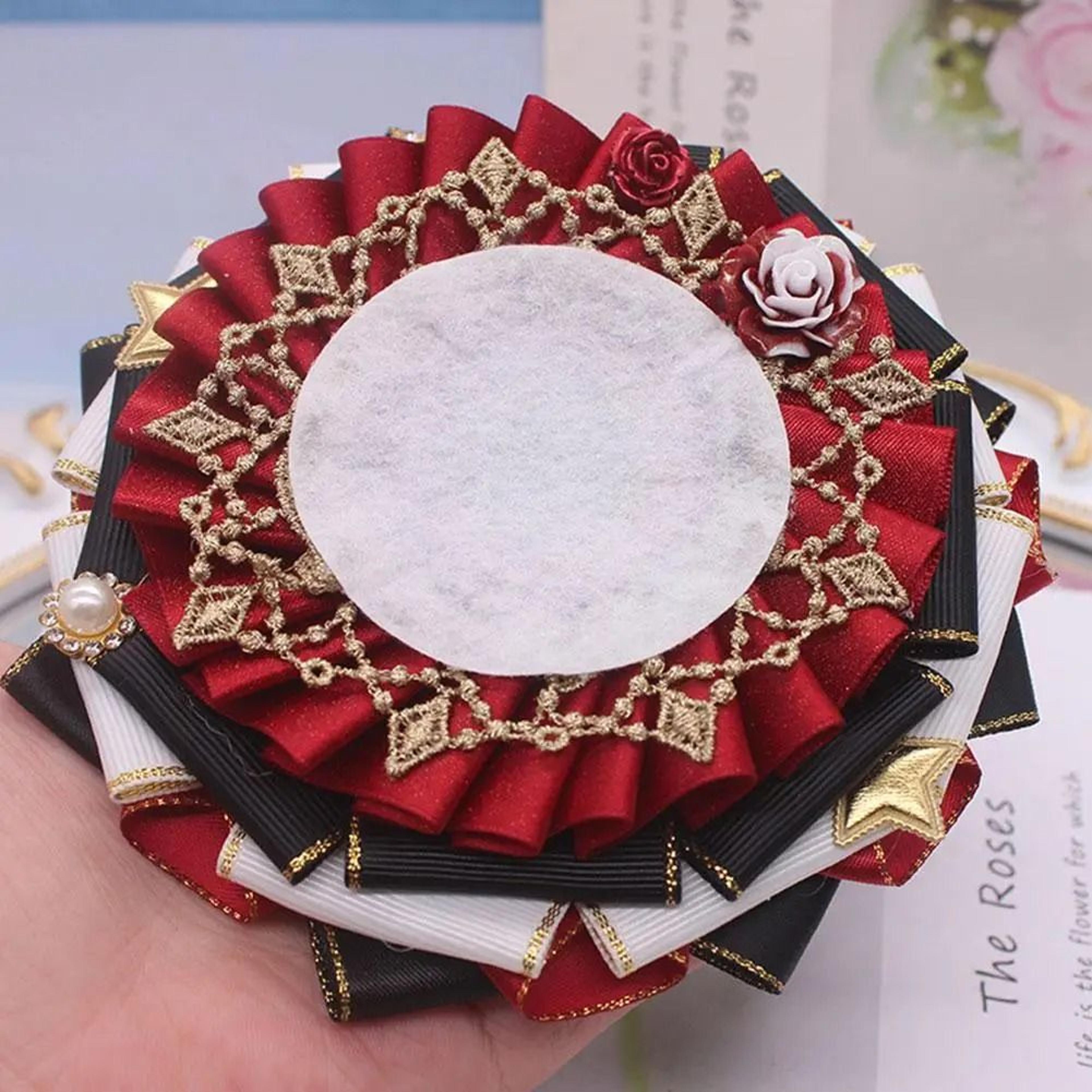 Ribbon Rosette Maker Template For Easy Flower Badge Brooch Craft Projects 8