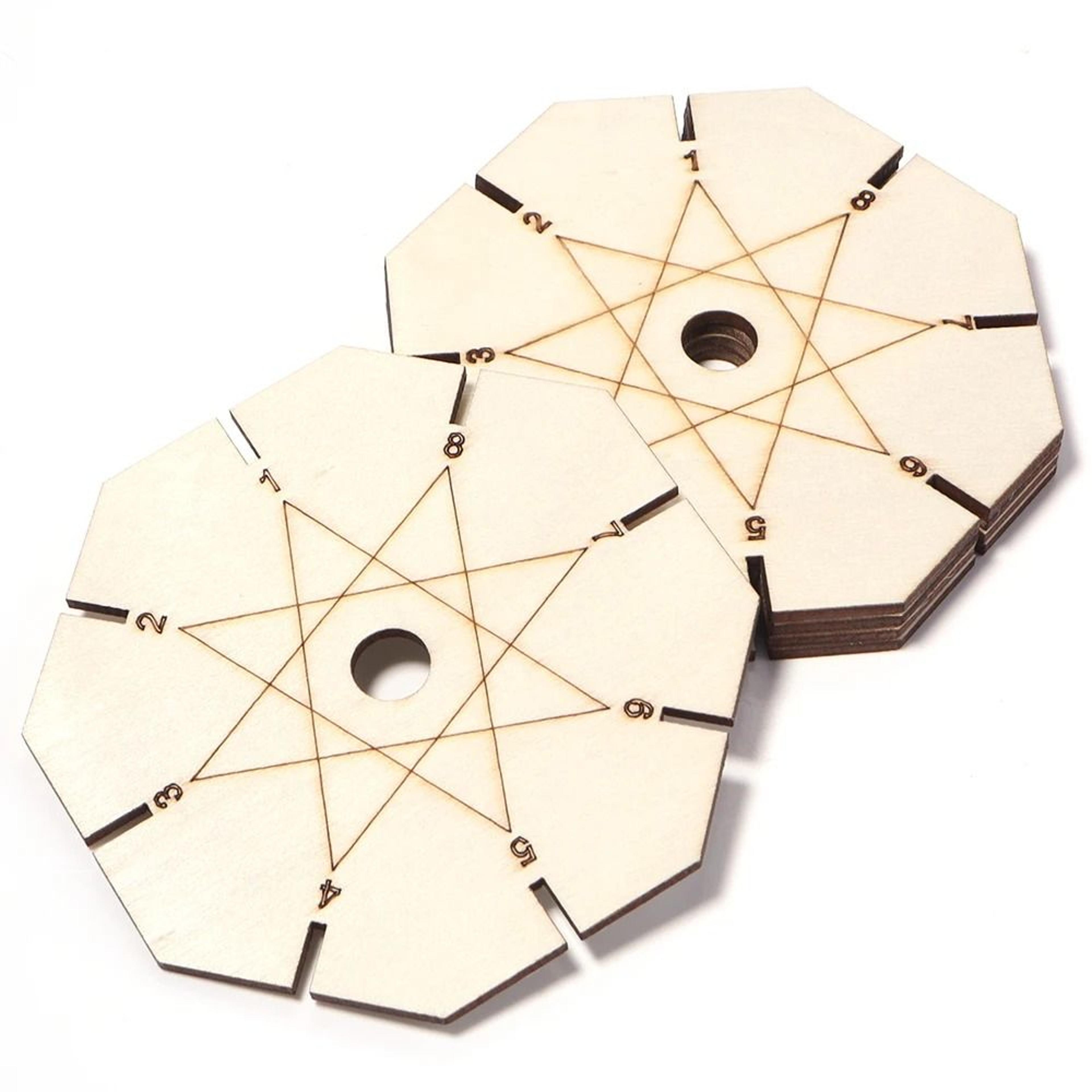 Five Piece Wooden Kumihimo Braiding Disk Set For Easy Bracelets Crafting 1