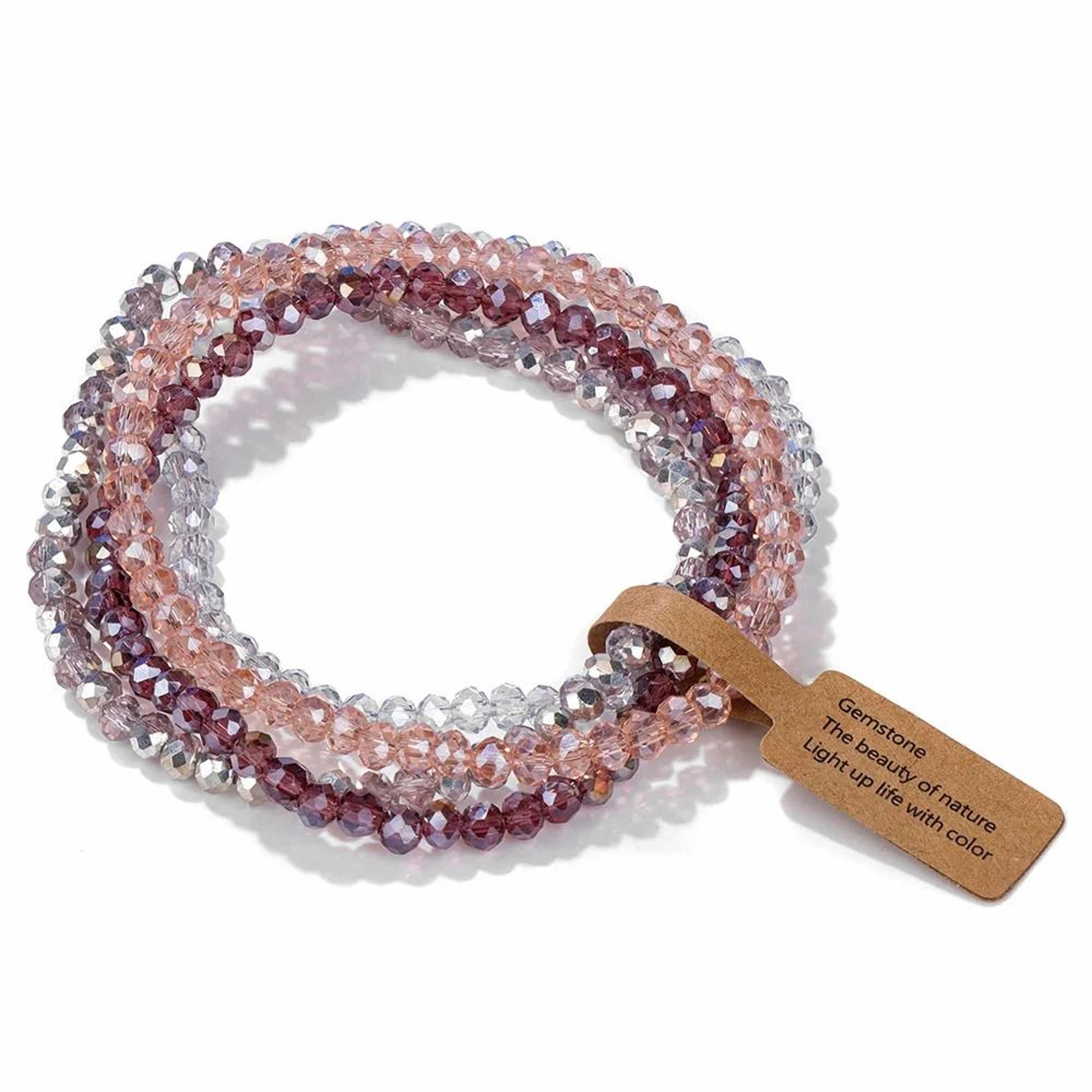 Colorful Faceted Crystal Bead Bracelet For Effortless Everyday Matching Couple Style 7