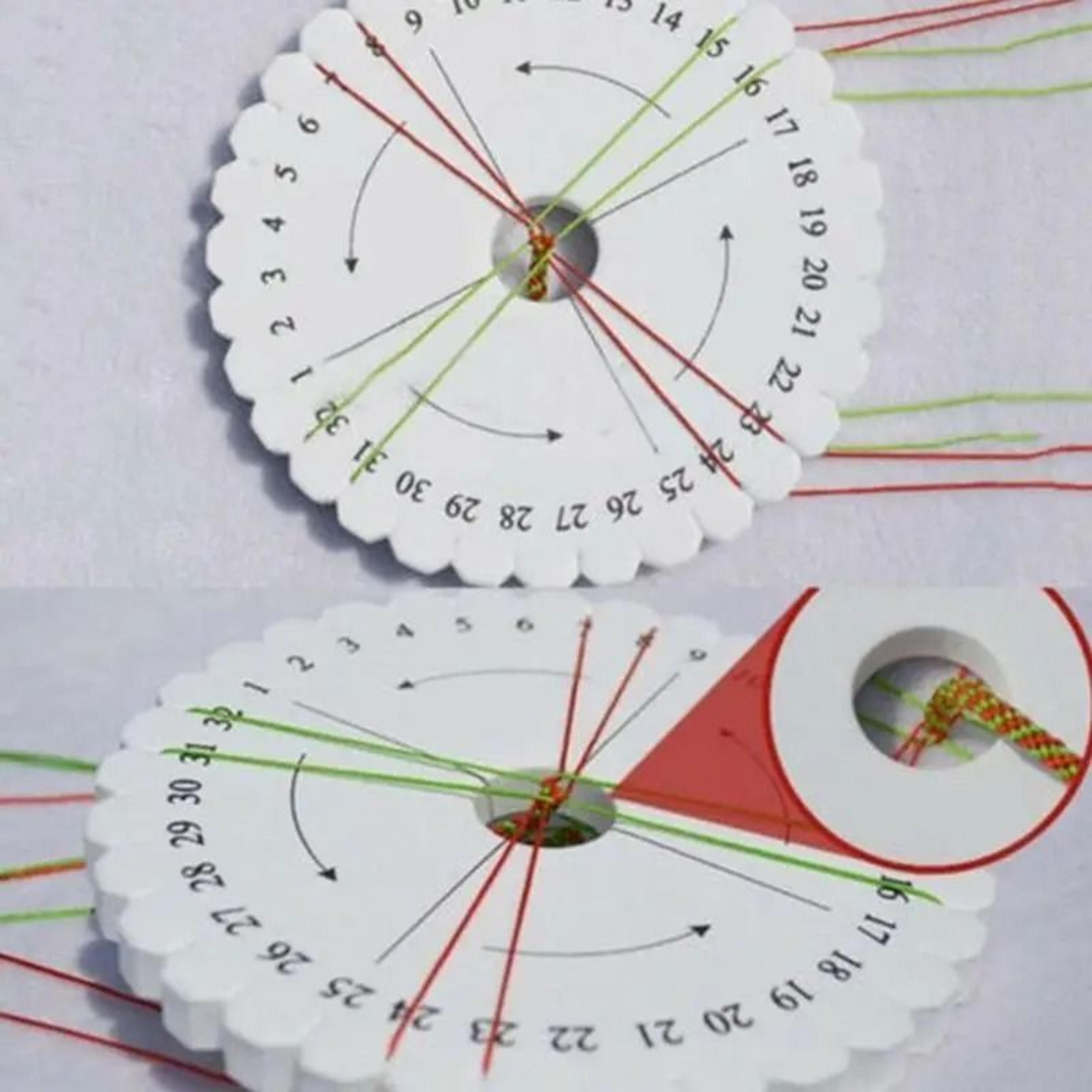 Round And Square Kumihimo Disc Set For Easier Bracelet Braiding Projects 3