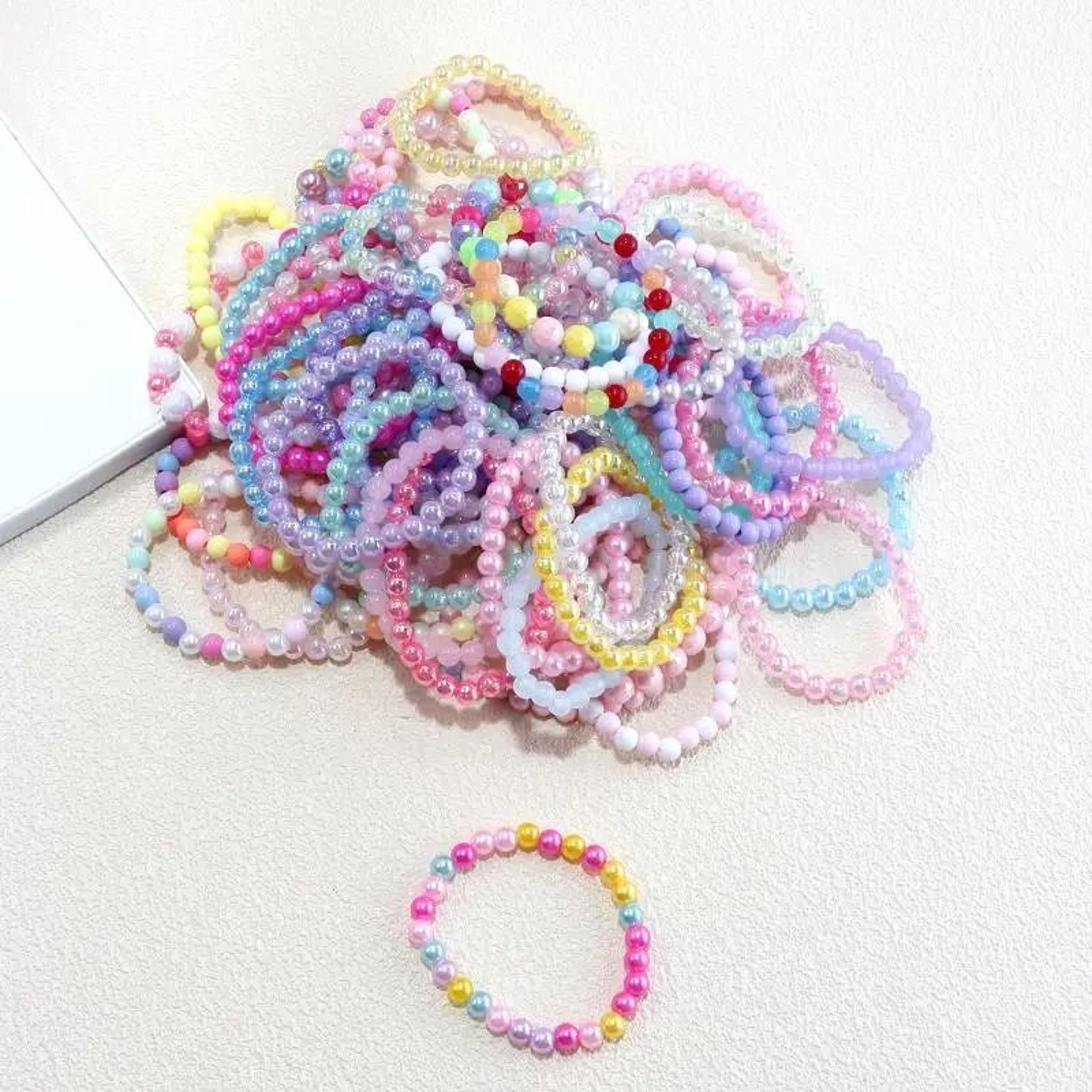 Colorful Kids Beaded Bracelet Packs For Easy Memorable Party Favor Gifting 5