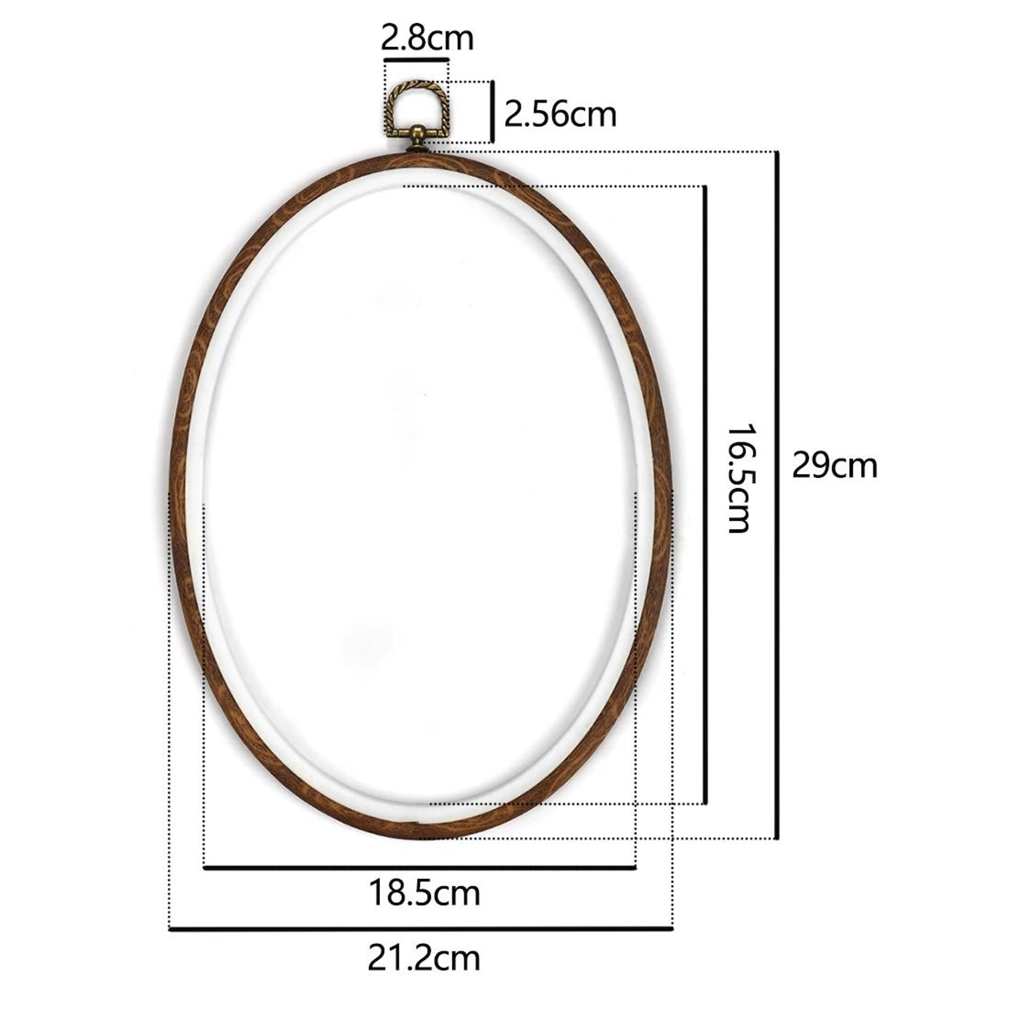 Wood Look Plastic Embroidery Hoop Set For Neater Comfortable Stitching Projects 15