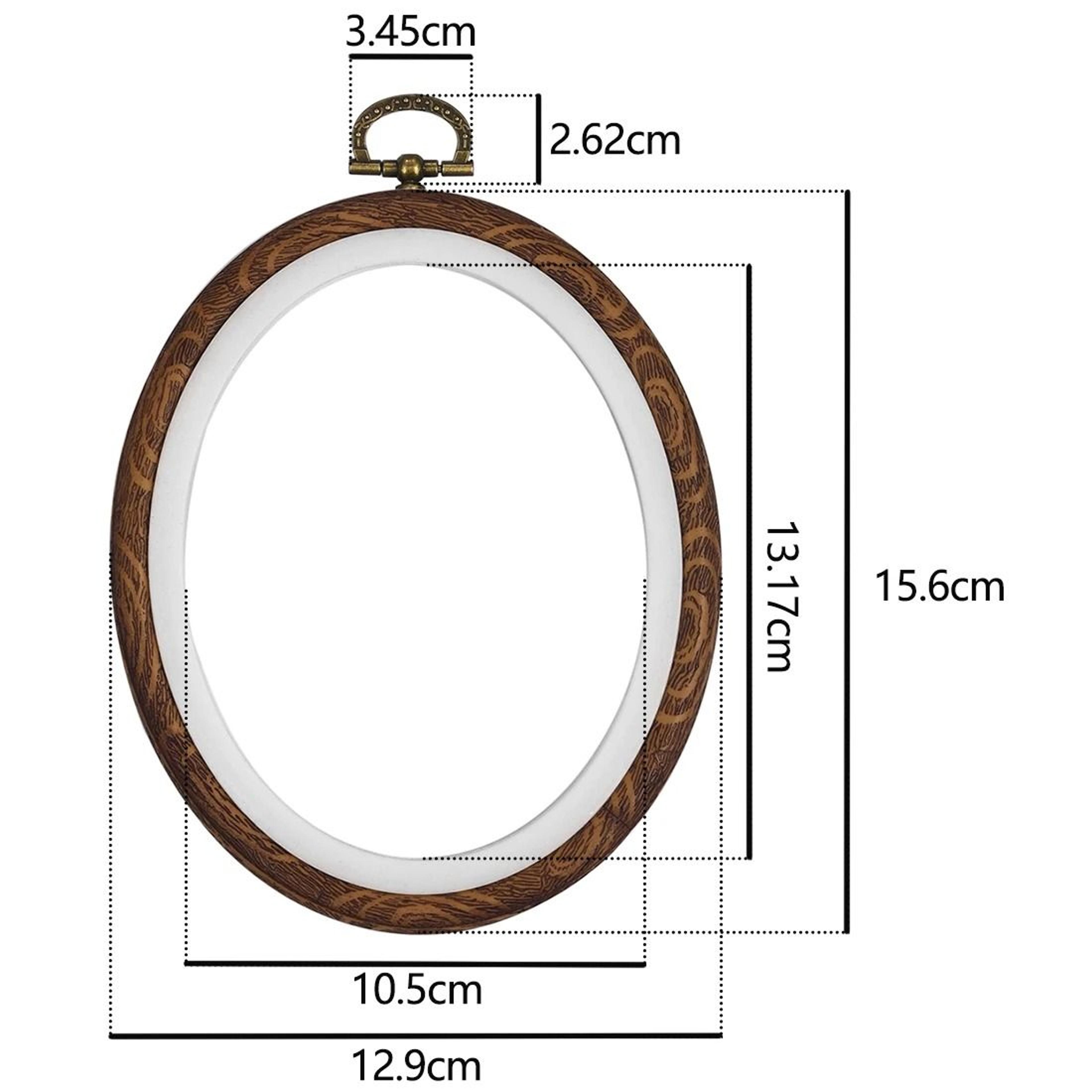 Wood Look Plastic Embroidery Hoop Set For Neater Comfortable Stitching Projects 12
