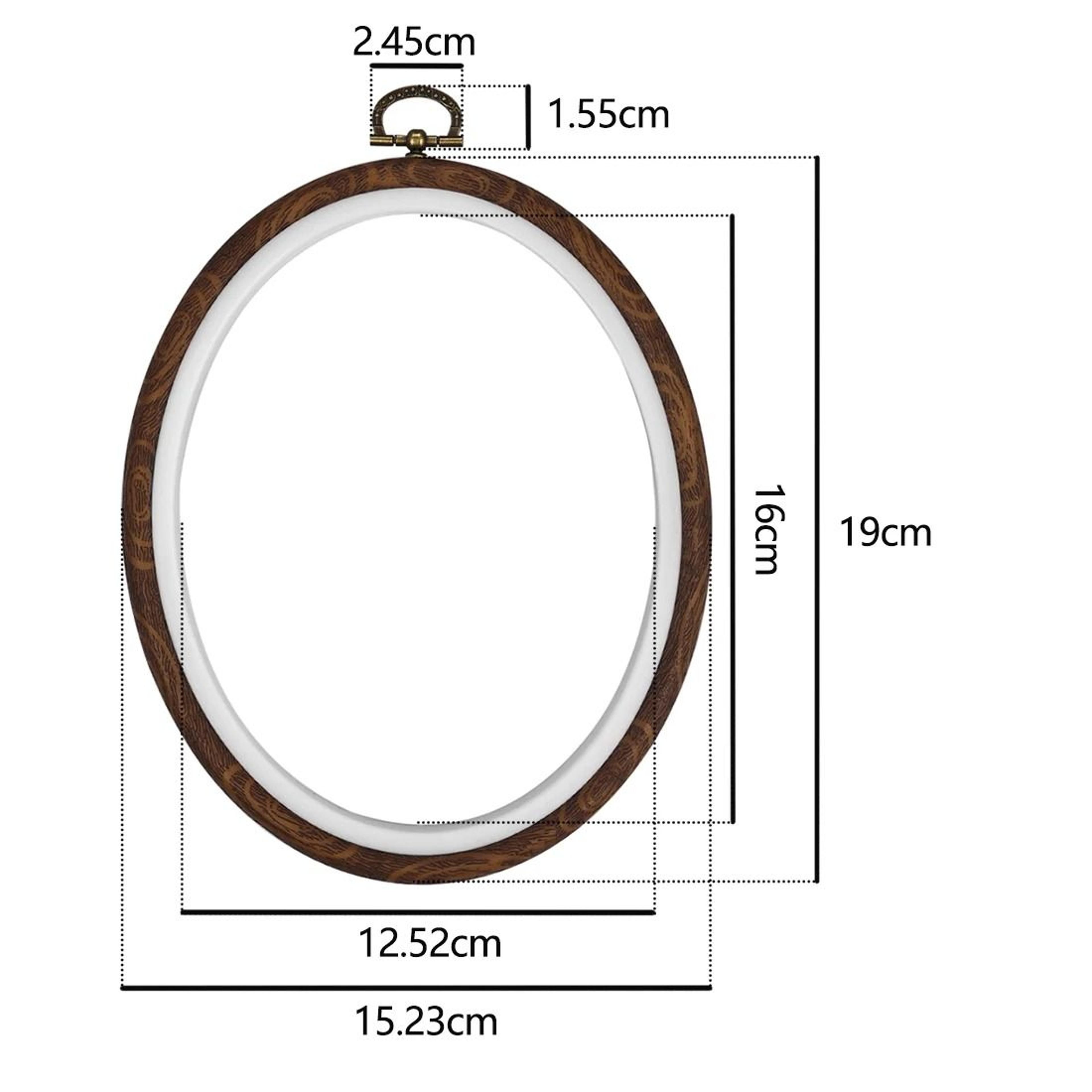 Wood Look Plastic Embroidery Hoop Set For Neater Comfortable Stitching Projects 13