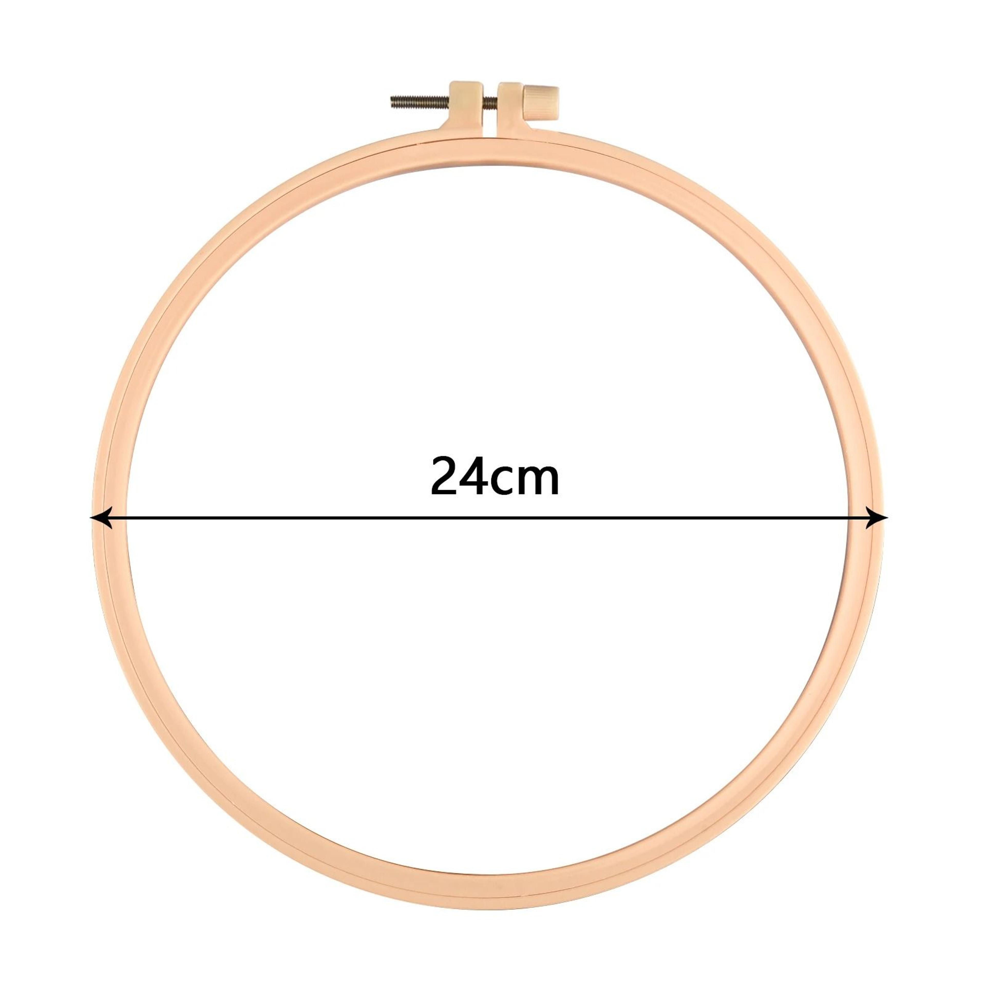 Wood Look Plastic Embroidery Hoop Set For Neater Comfortable Stitching Projects 5