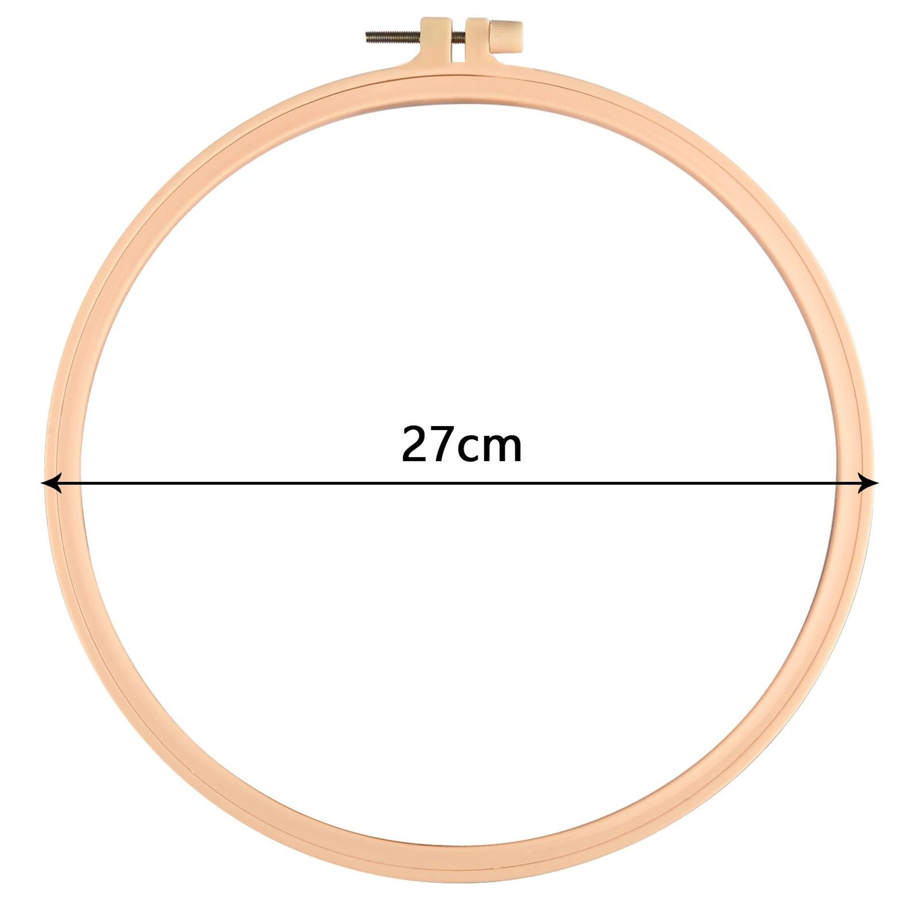 Wood Look Plastic Embroidery Hoop Set For Neater Comfortable Stitching Projects 6