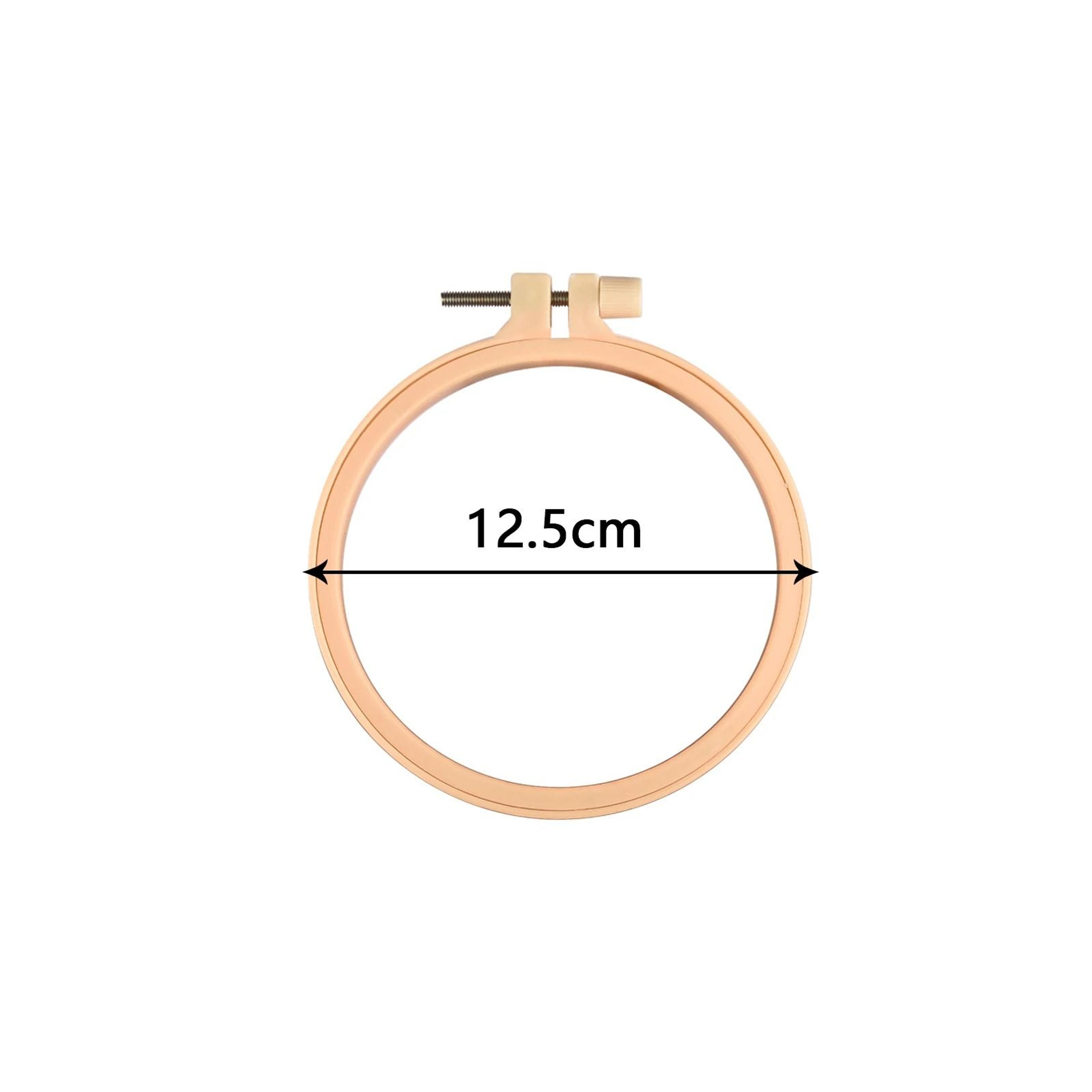Wood Look Plastic Embroidery Hoop Set For Neater Comfortable Stitching Projects 3