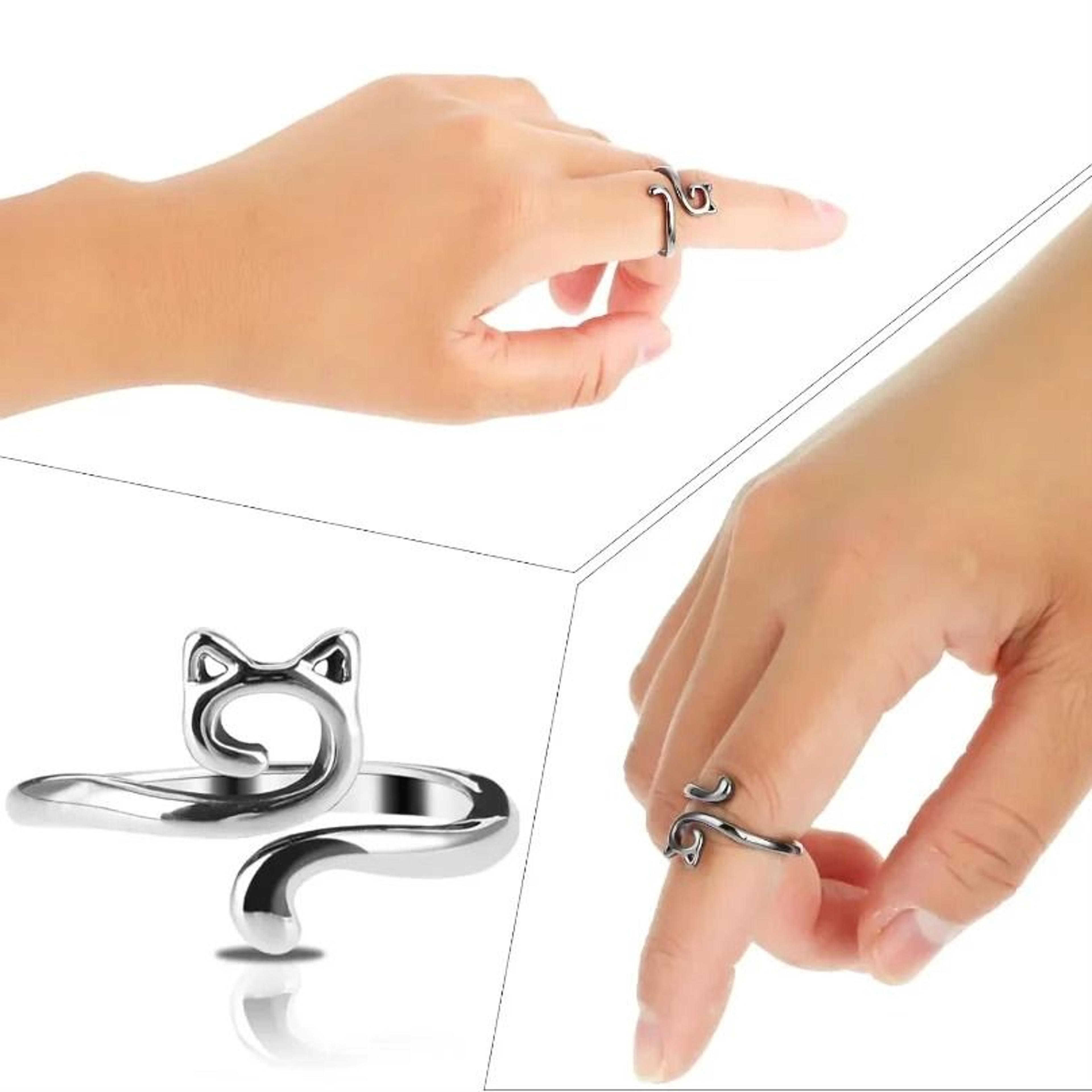 Two Piece Adjustable Metal Crochet Loop Rings For Smooth Yarn Guidance 12