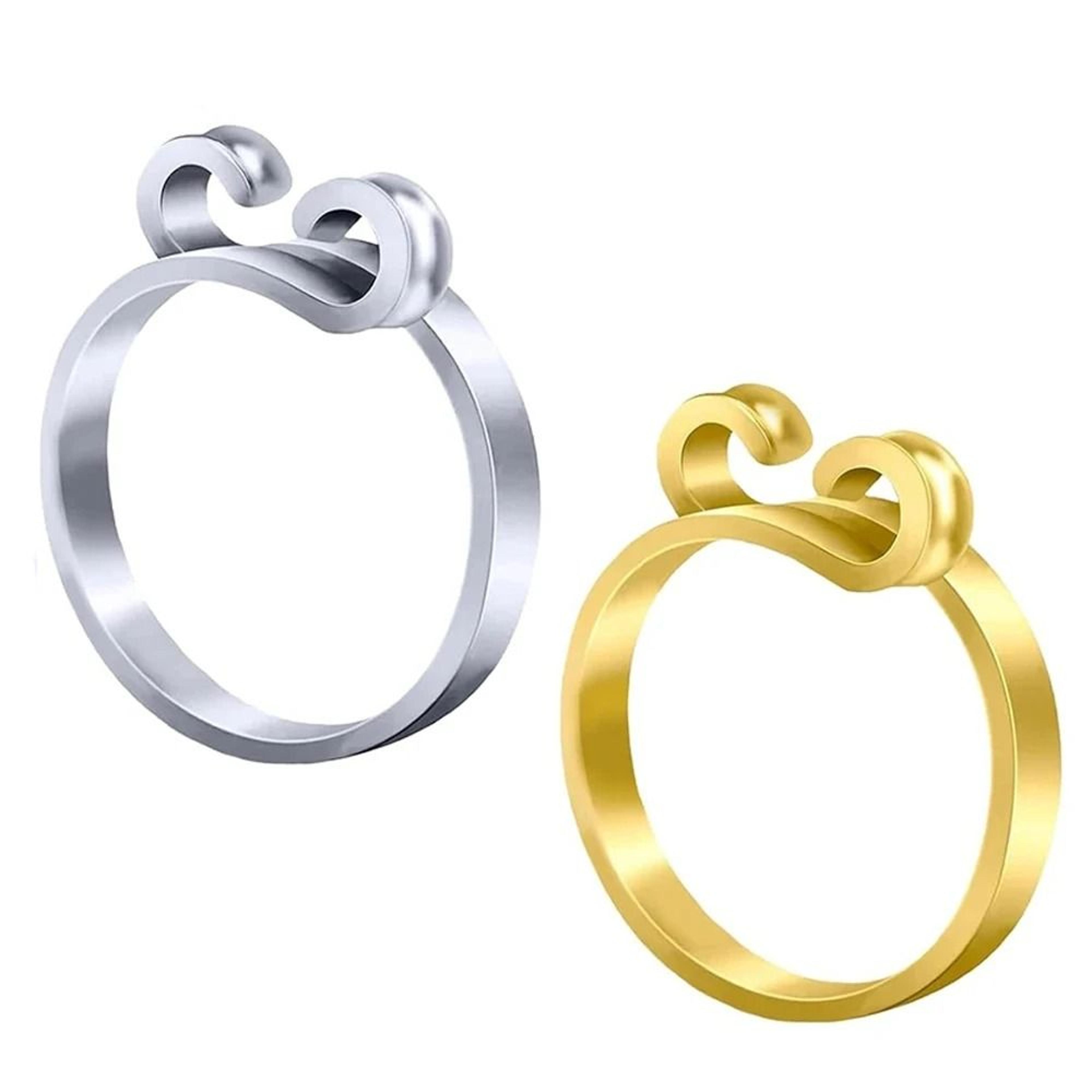 Two Piece Adjustable Metal Crochet Loop Rings For Smooth Yarn Guidance 8