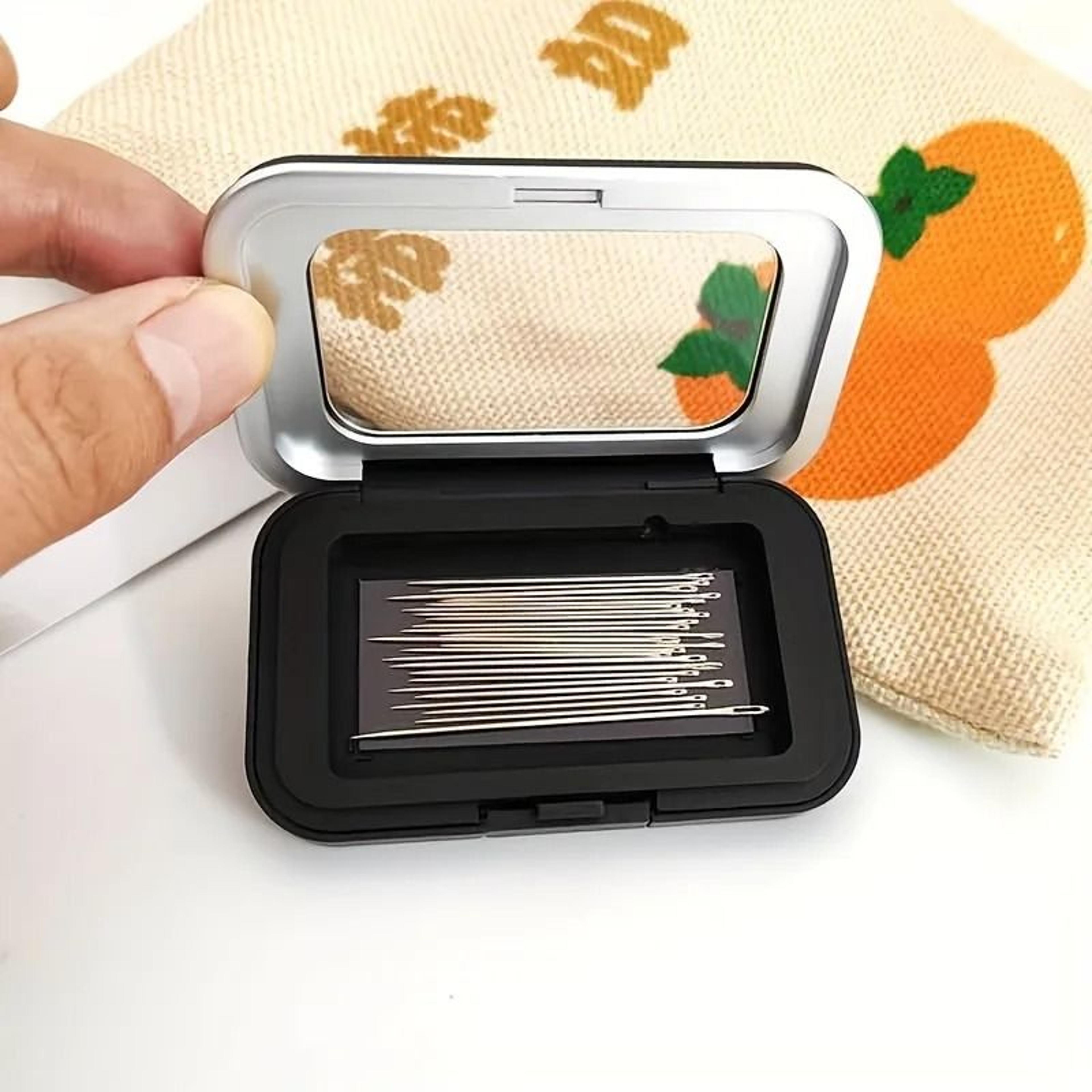 Compact Magnetic Needle Storage Box For Safer Sewing Pin Pickup Organization 7
