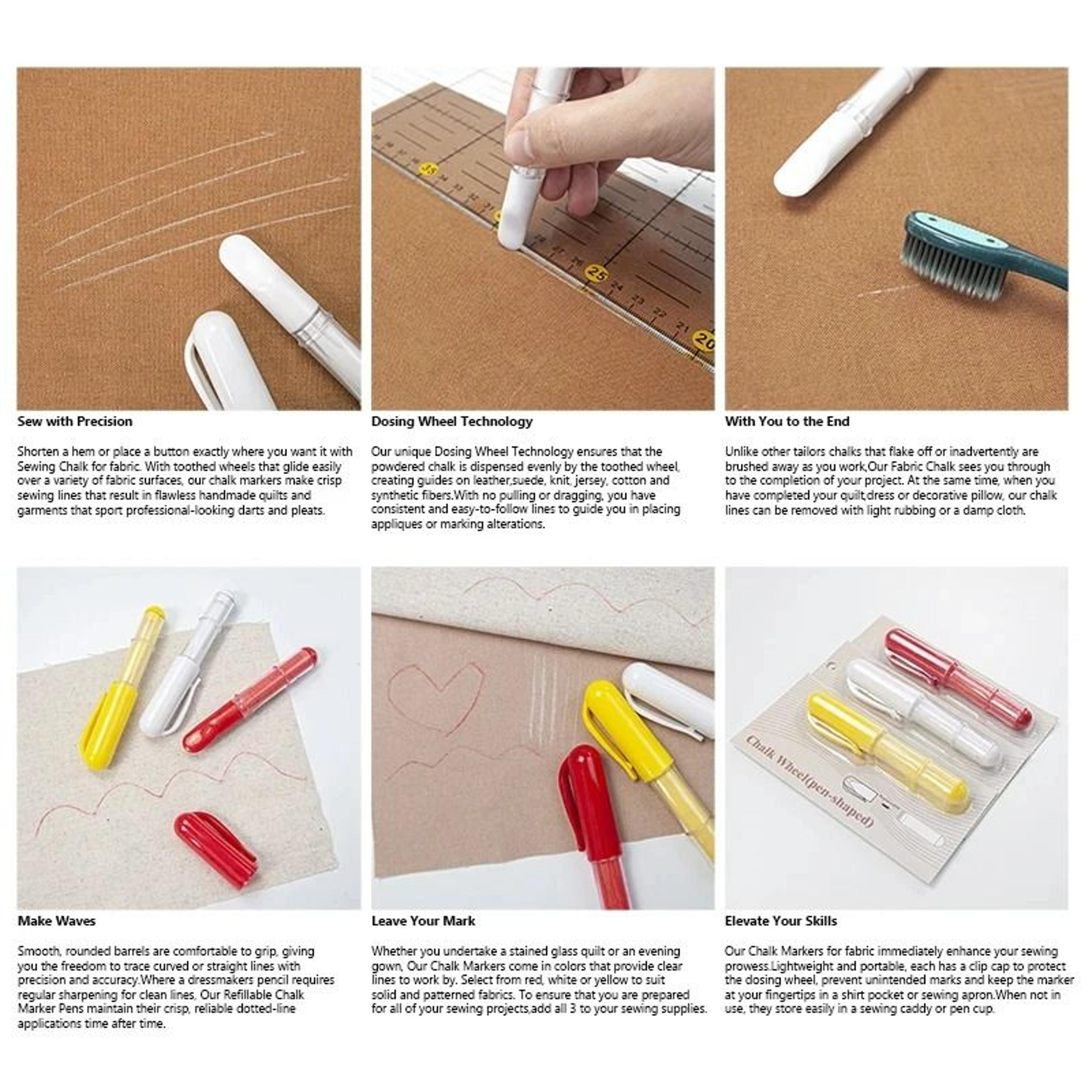 Erasable Fabric Chalk Pencils For Precise Tailor Marking And Pattern Making 10