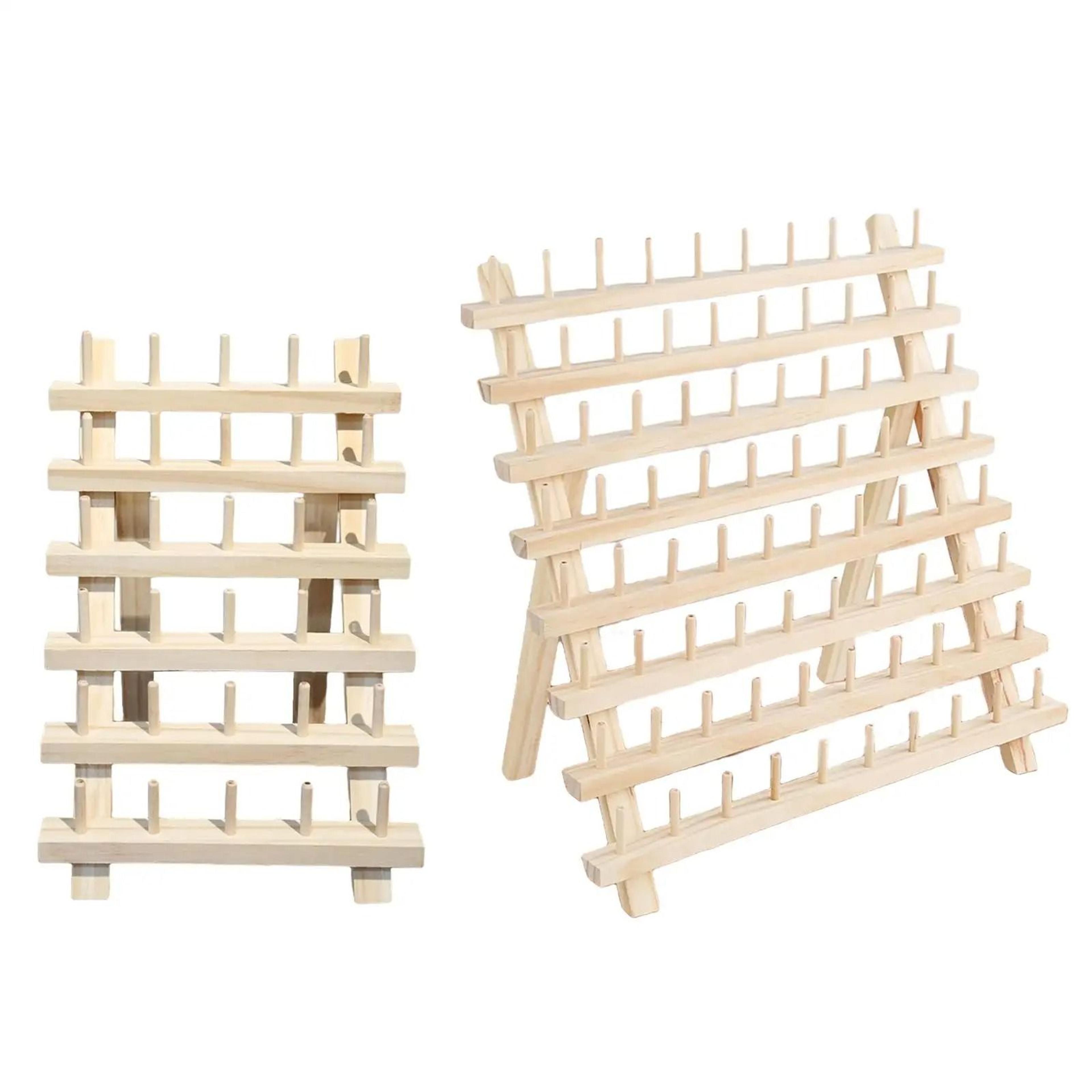 Lightweight Wooden Sewing Thread Rack For Neat Spool Storage And Display 4