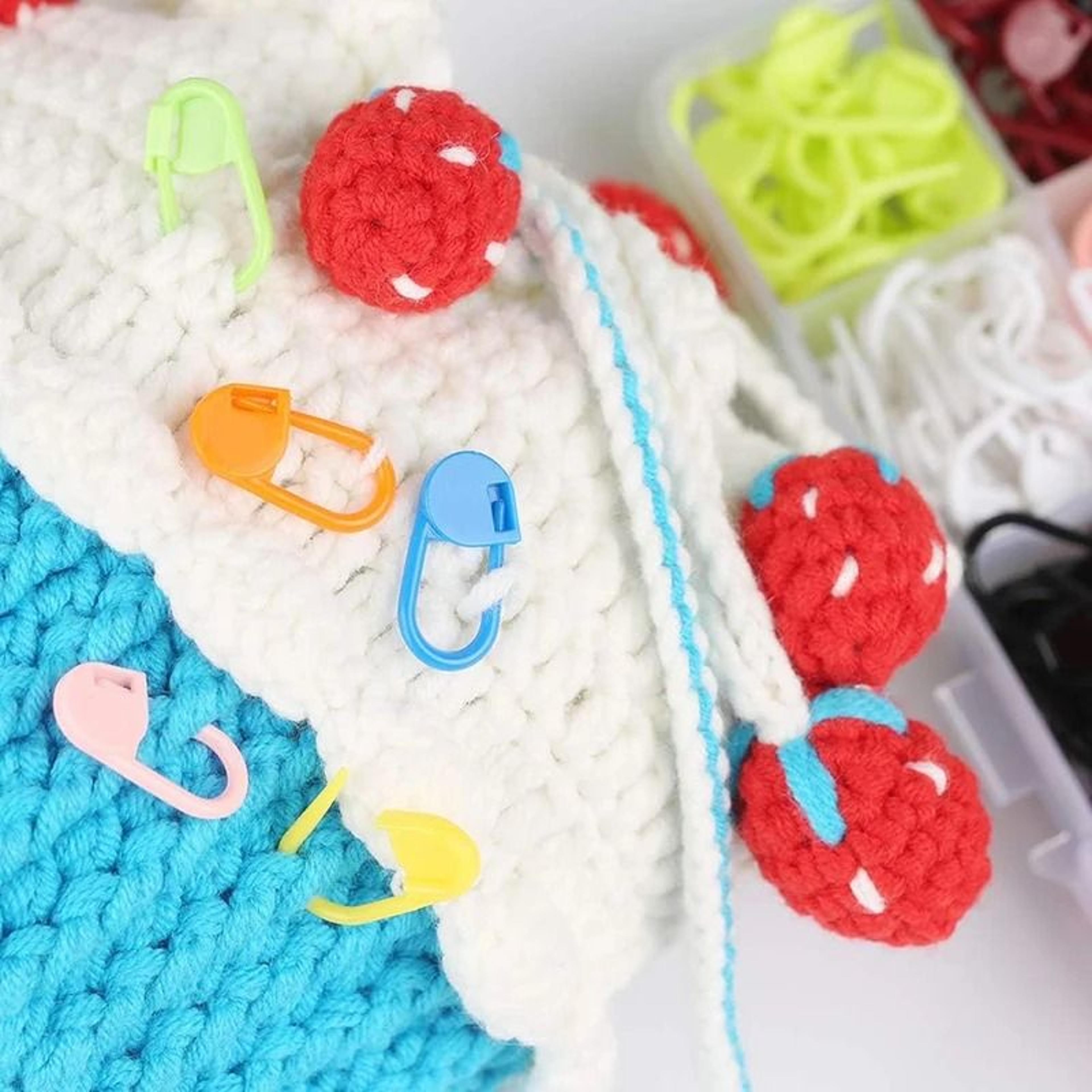 50 Piece Colorful Locking Stitch Marker Clips For Knitting Crochet Projects 6