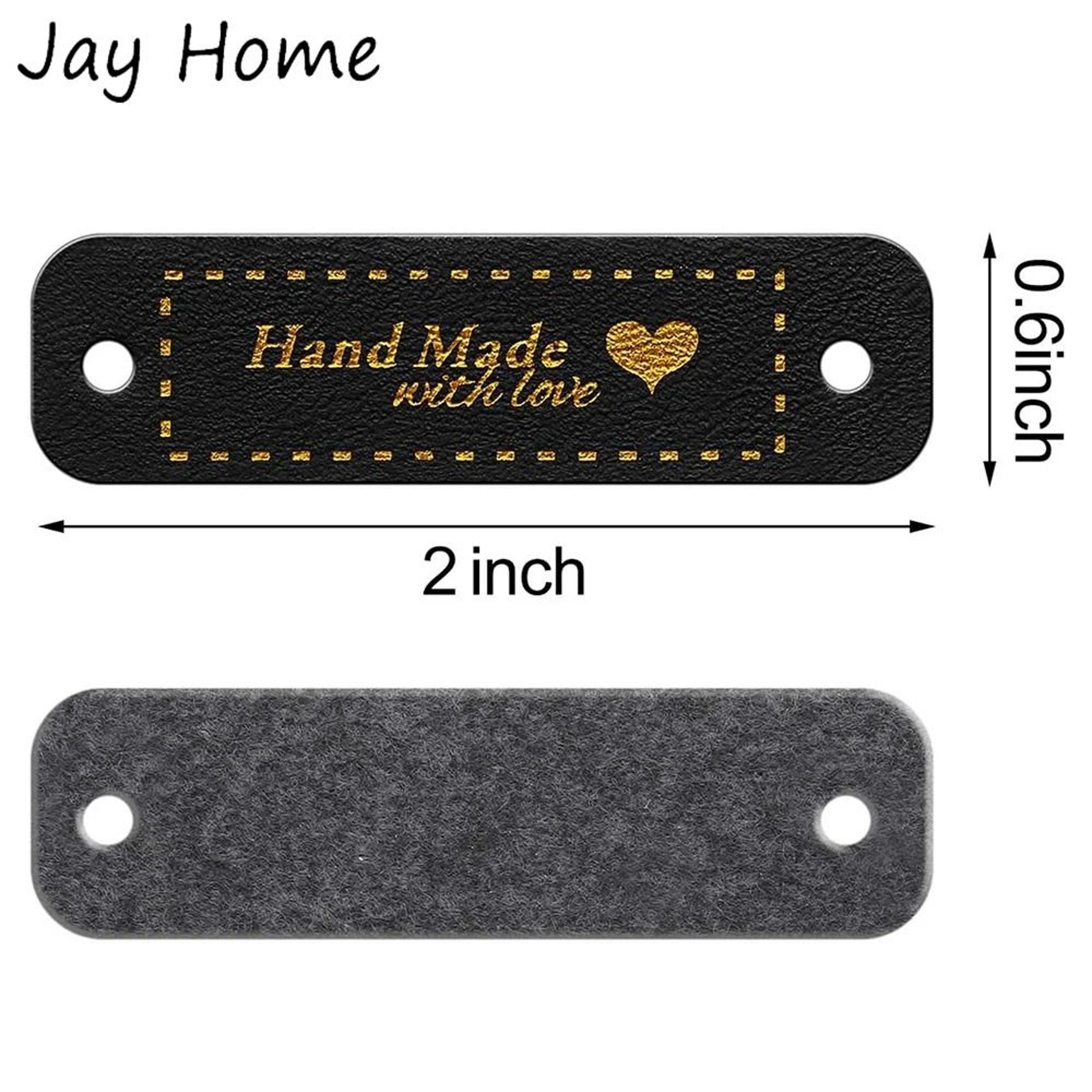 30 Piece Handmade Faux Leather Heart Sew On Craft Labels 7