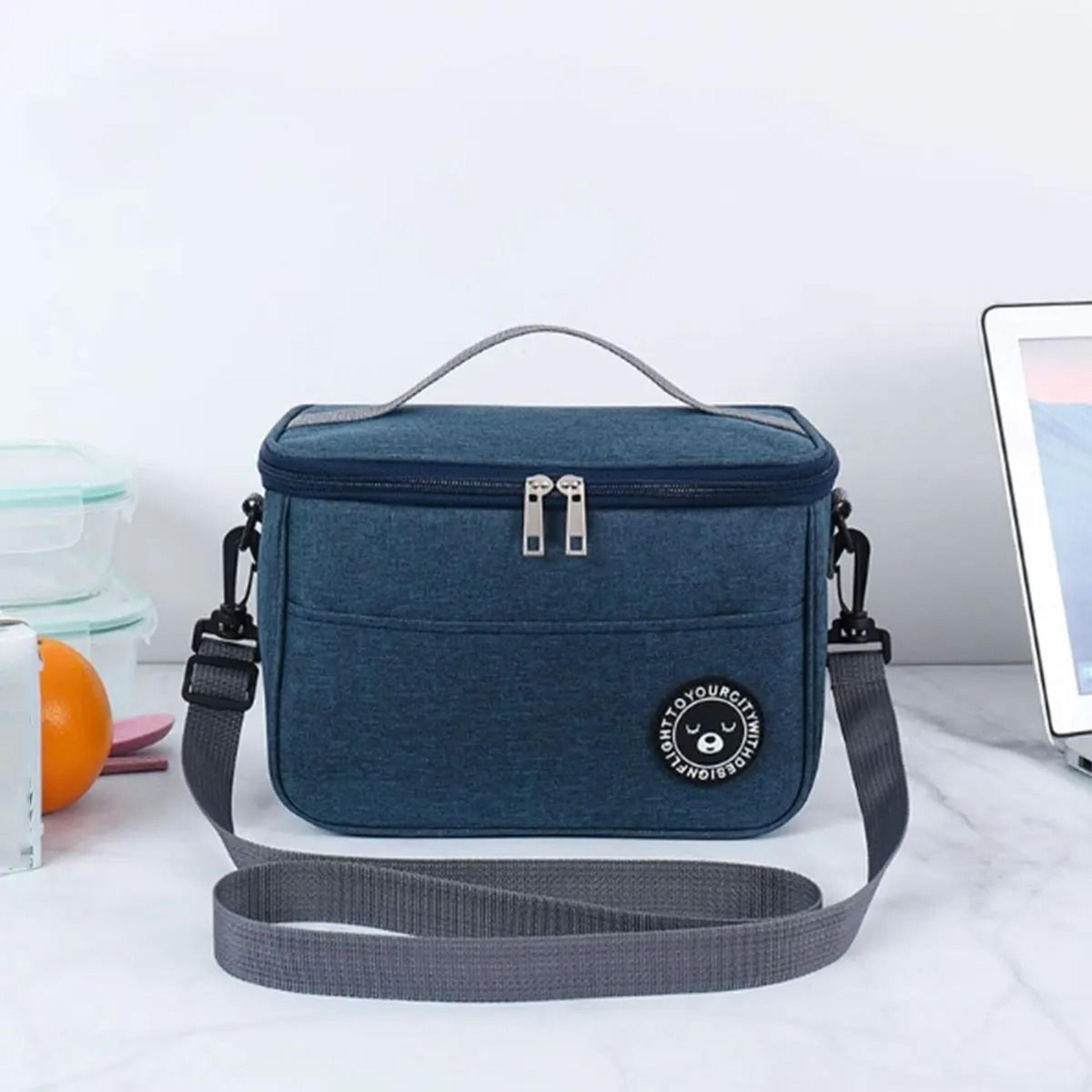 Insulated Bento Lunch Bag With Foil Lining And Shoulder Strap 4