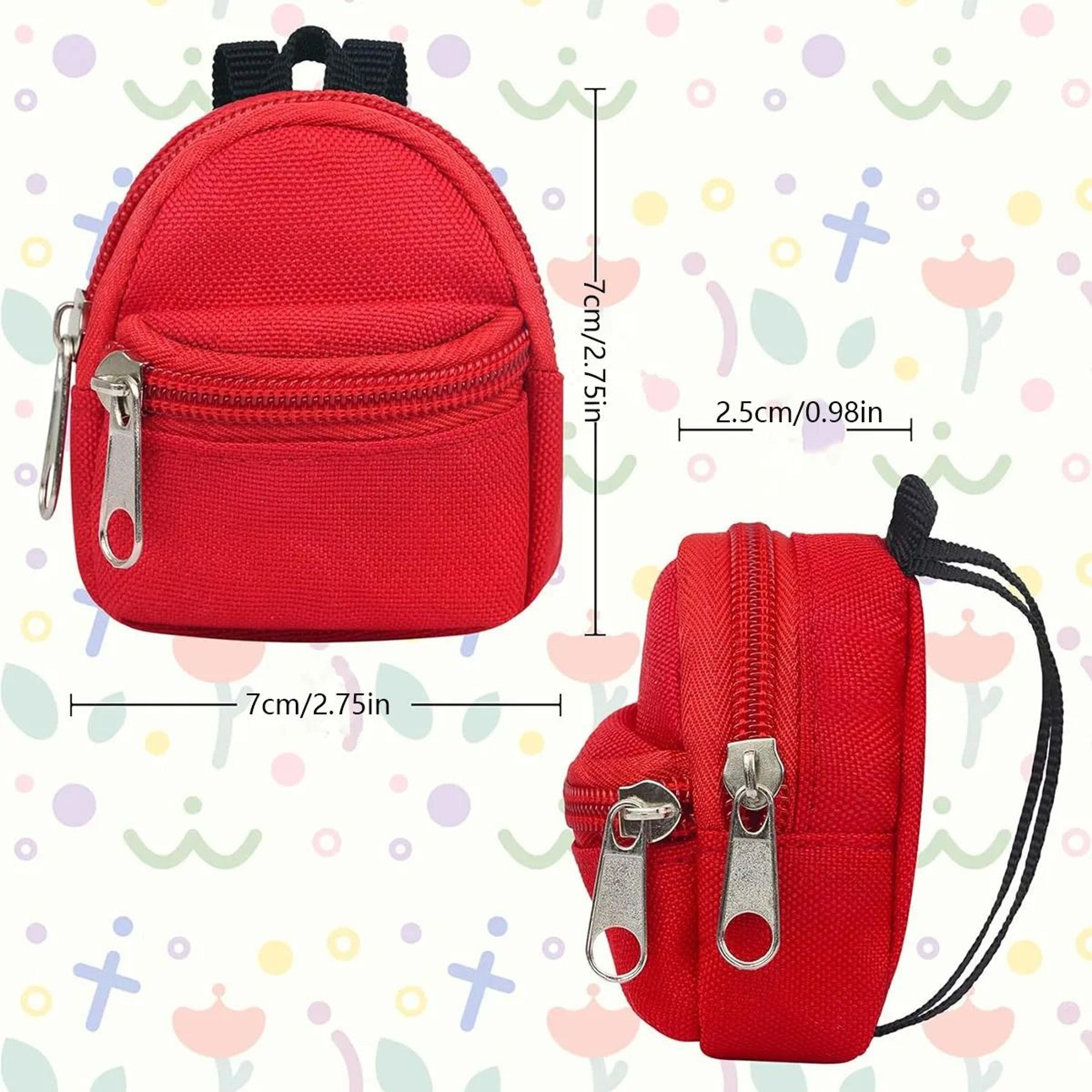 Mini Backpack Coin Purse Keychain With Functional Zipper Storage 22