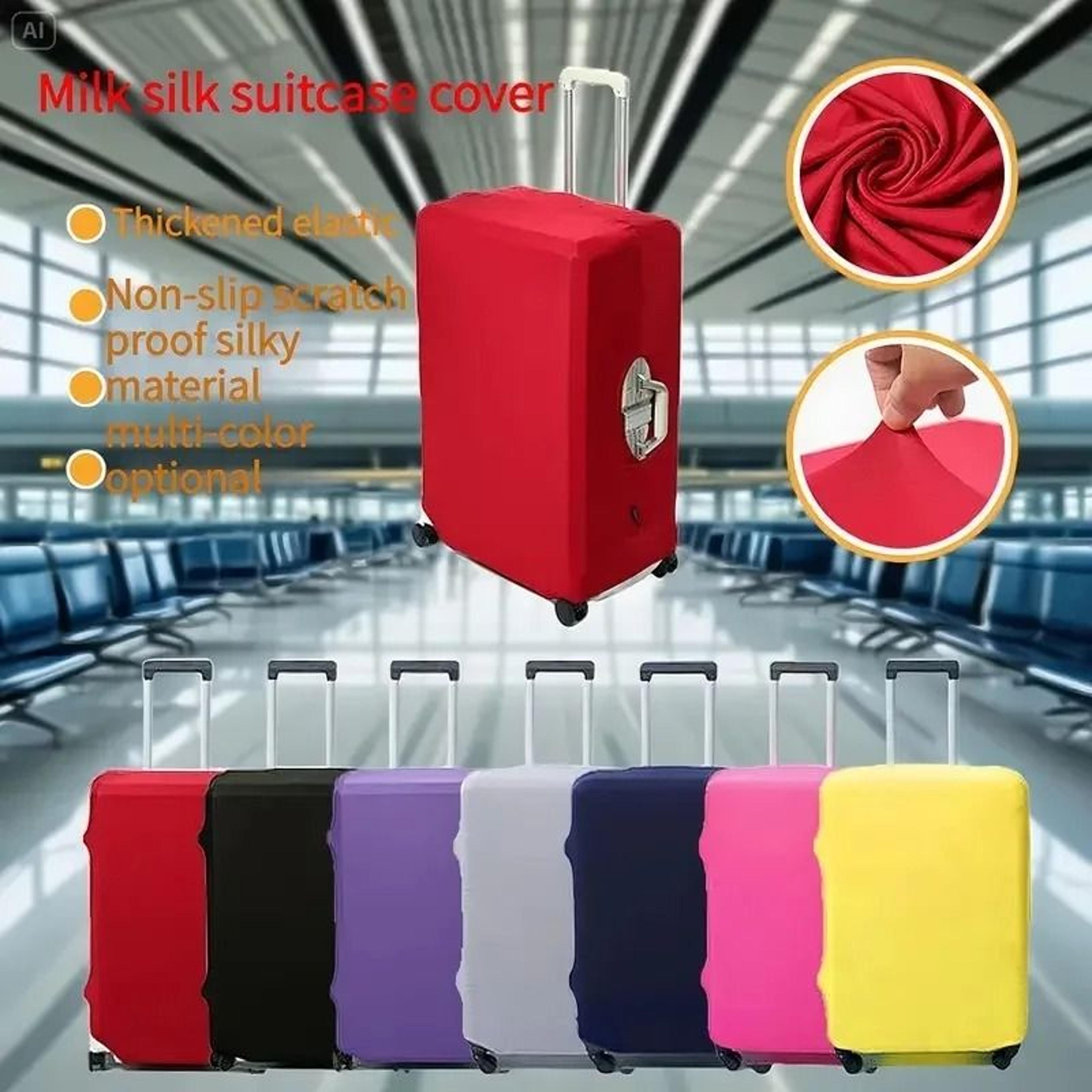 Solid Color Suitcase Protective Cover For 18 To 28 Inch Luggage 6