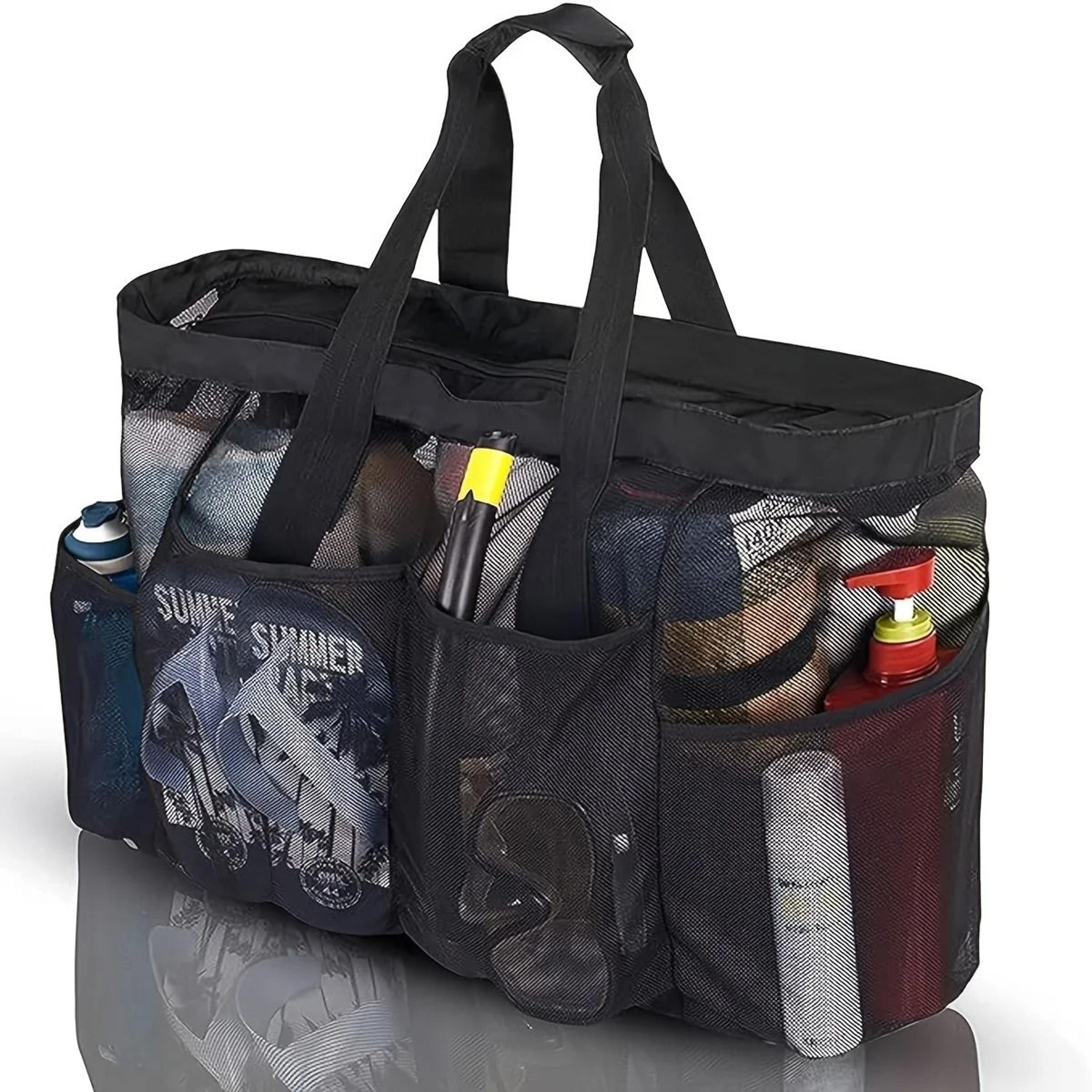 Extra Large Mesh Beach Bag With Zipper And Side Pockets 7