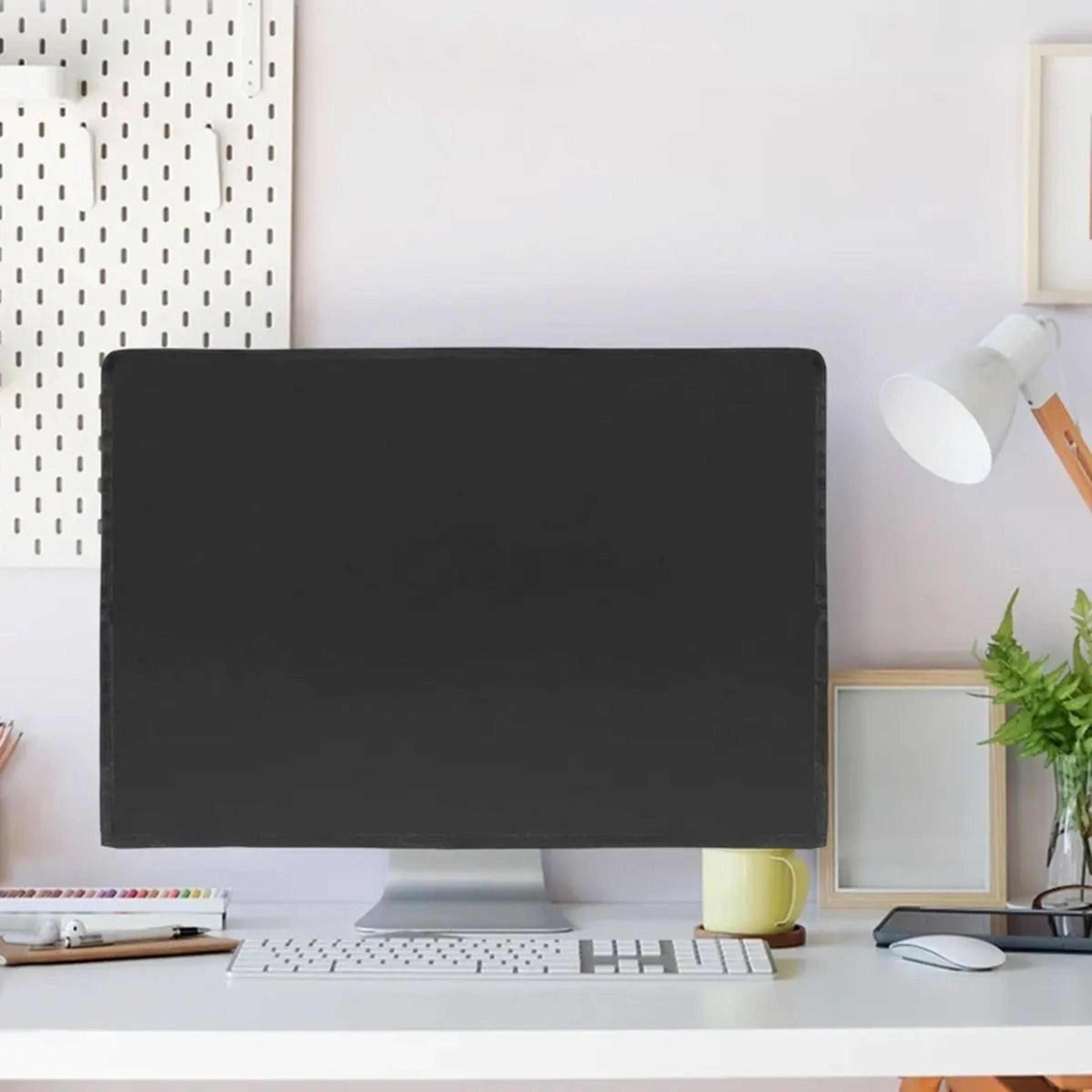 Black Waterproof Computer Monitor Dust Cover With Scratch And Wear Resistant Protection 2