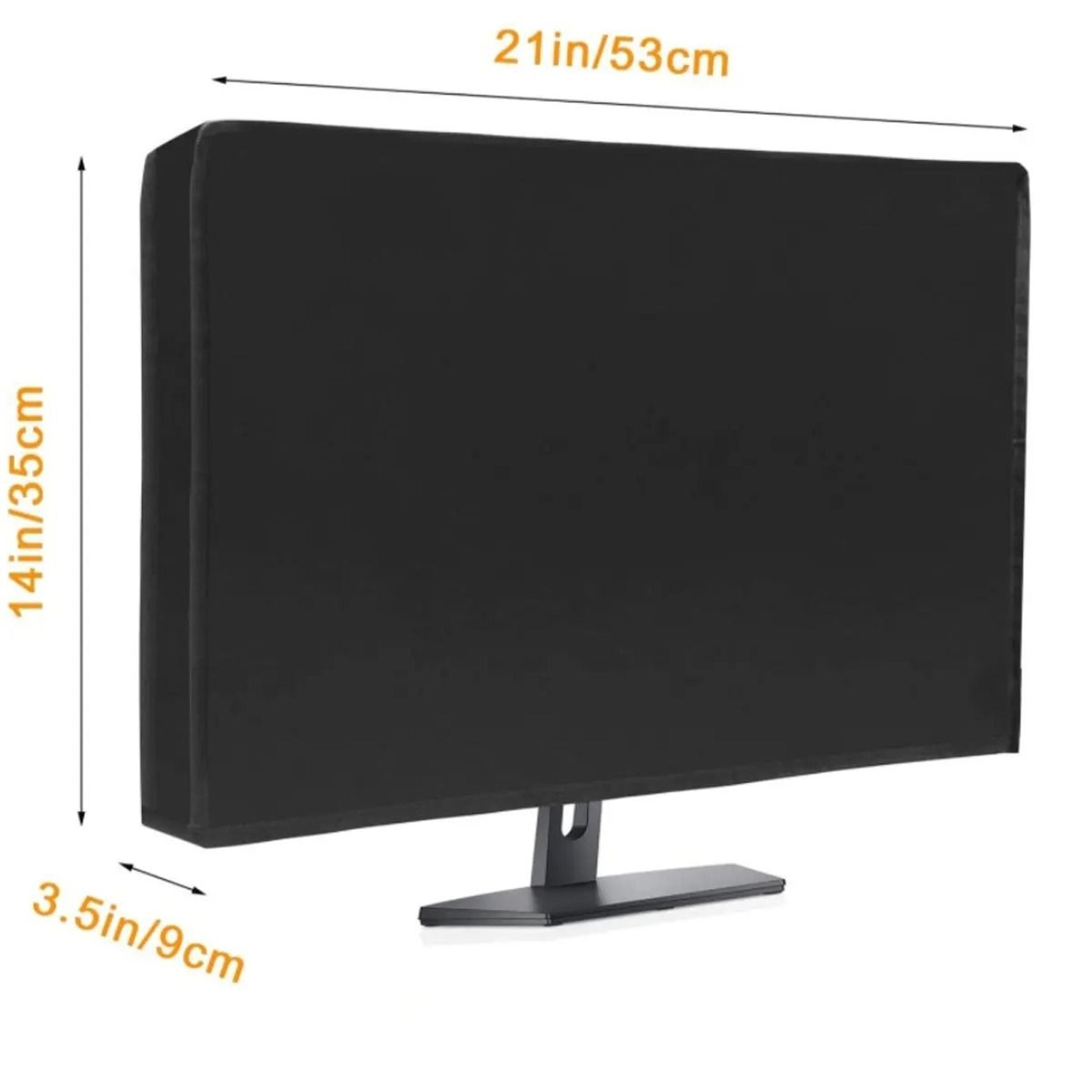 Black Waterproof Computer Monitor Dust Cover With Scratch And Wear Resistant Protection 1