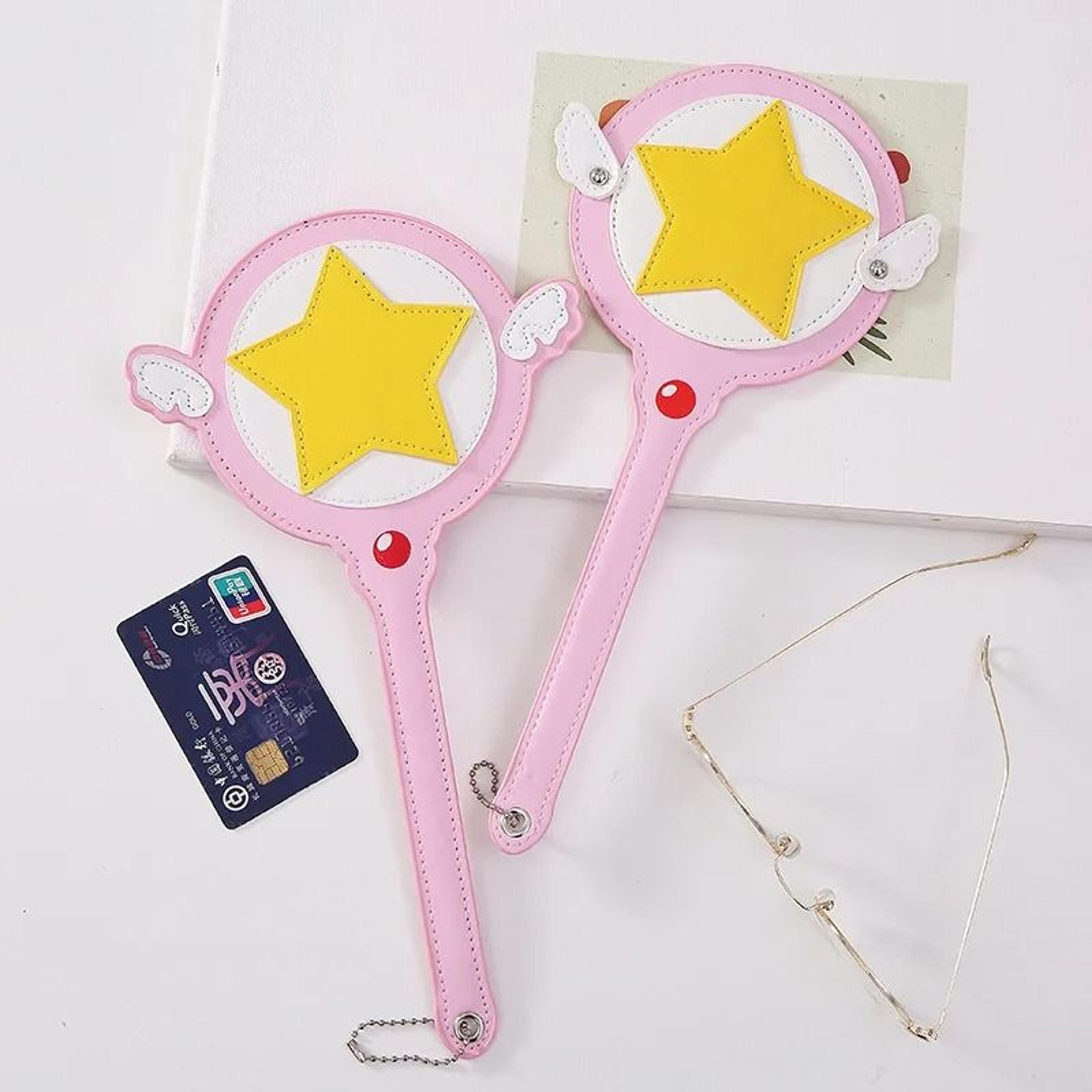 winged anime magic wand card holder for bus subway and travel passes