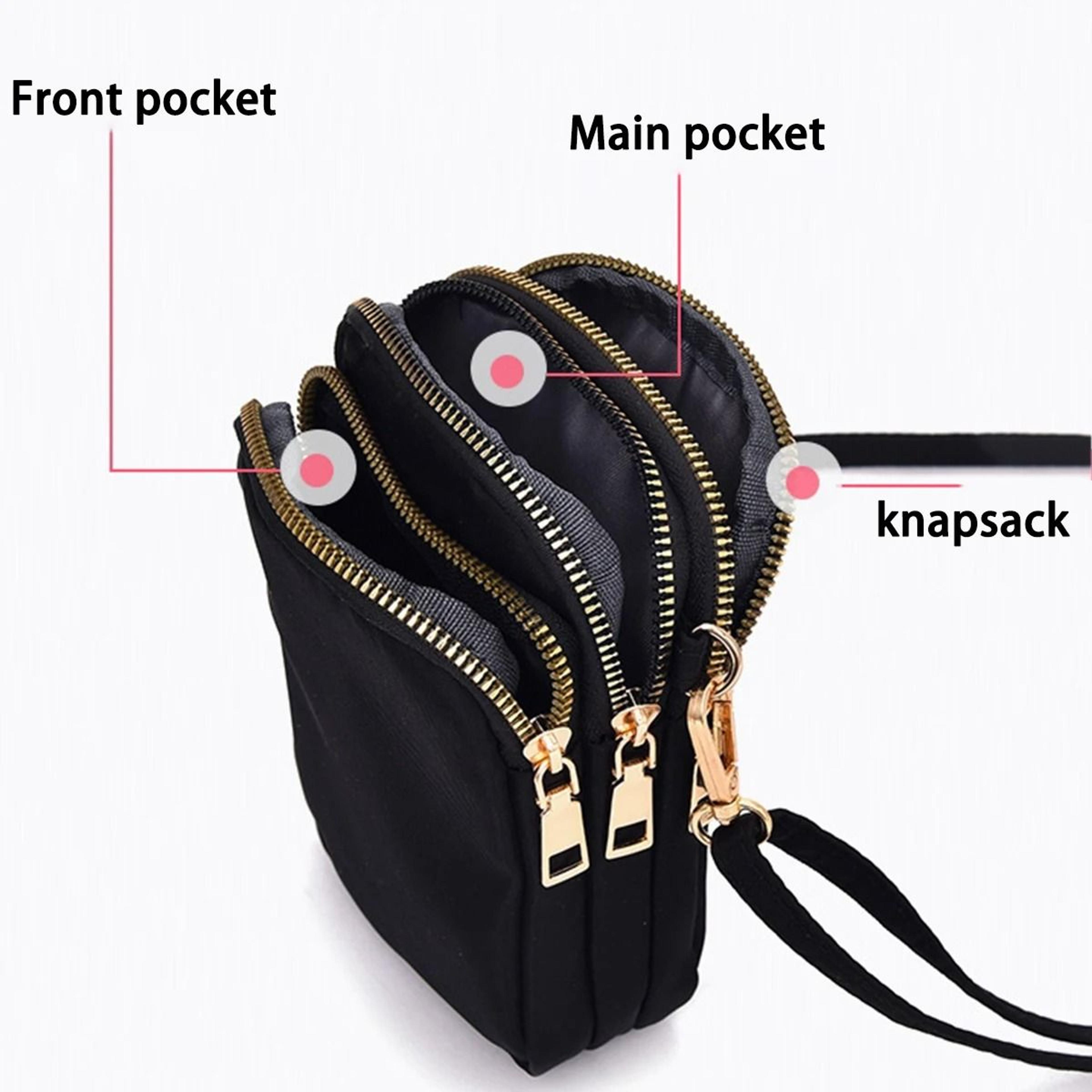 Lightweight Three Layer Mobile Phone Crossbody Wallet Bag With Large Capacity Storage 5