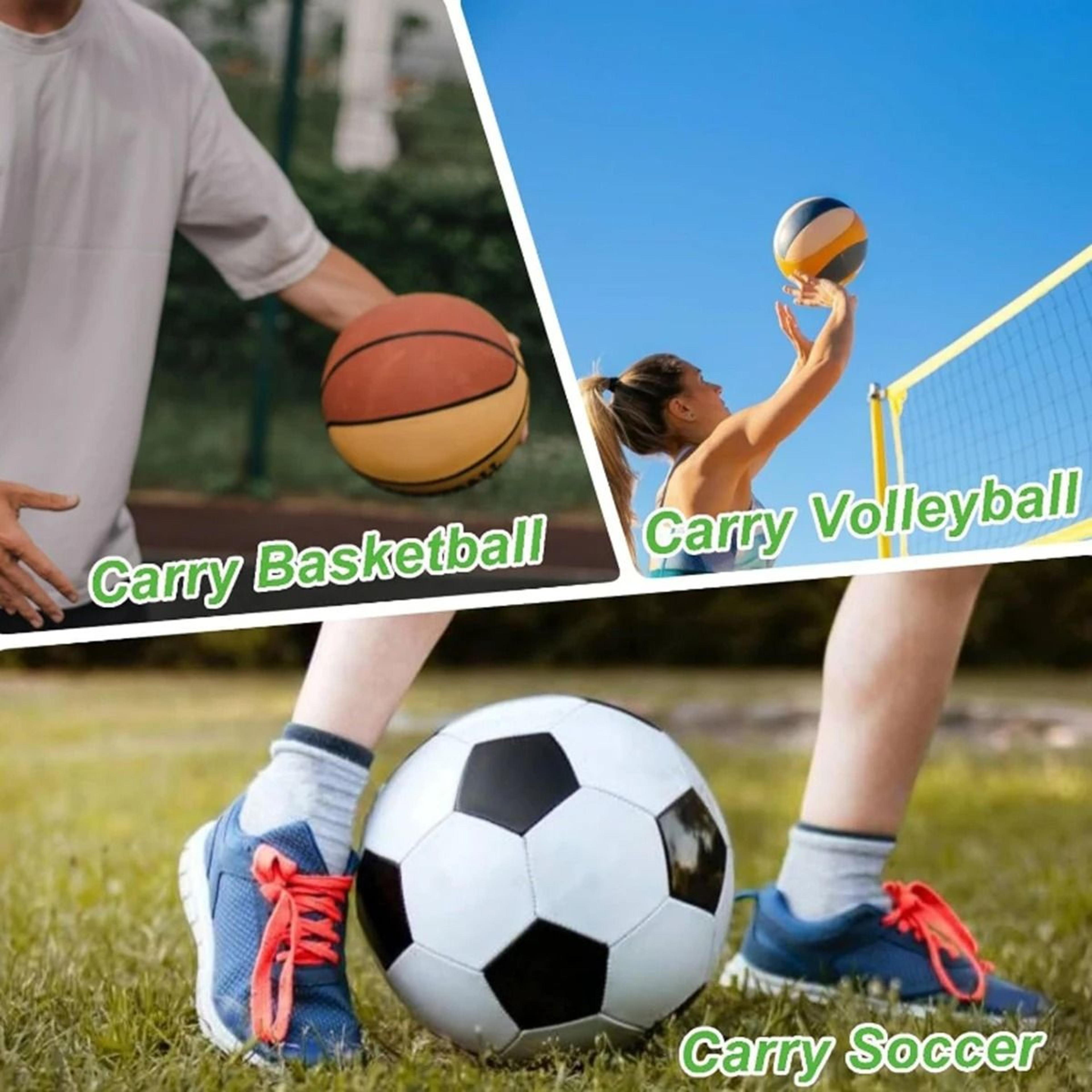 Portable Drawstring Net Ball Bag For Basketball Football Volleyball And Sports Shoes 7