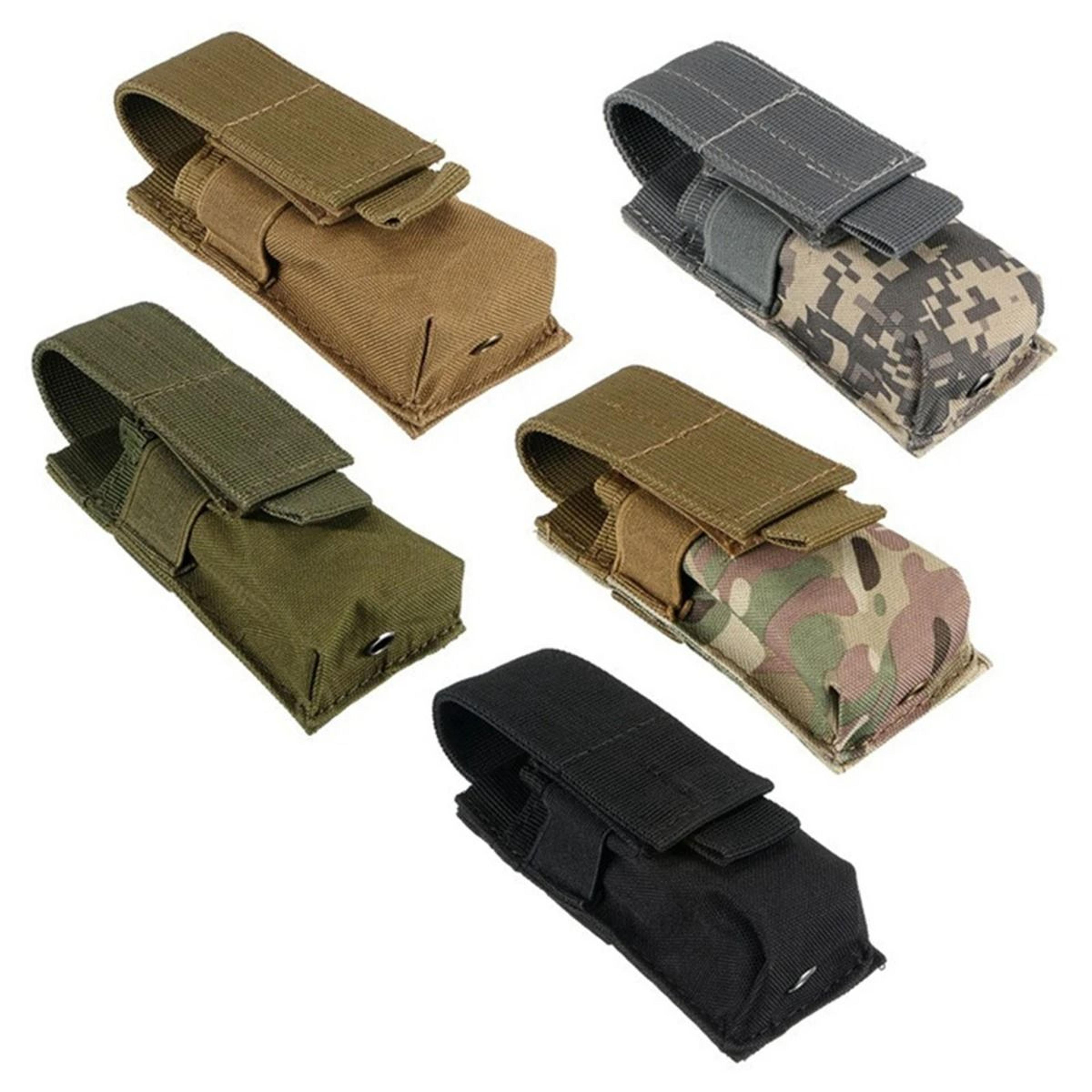 tactical rotatable flashlight holster belt pouch with full 360 degree torch access