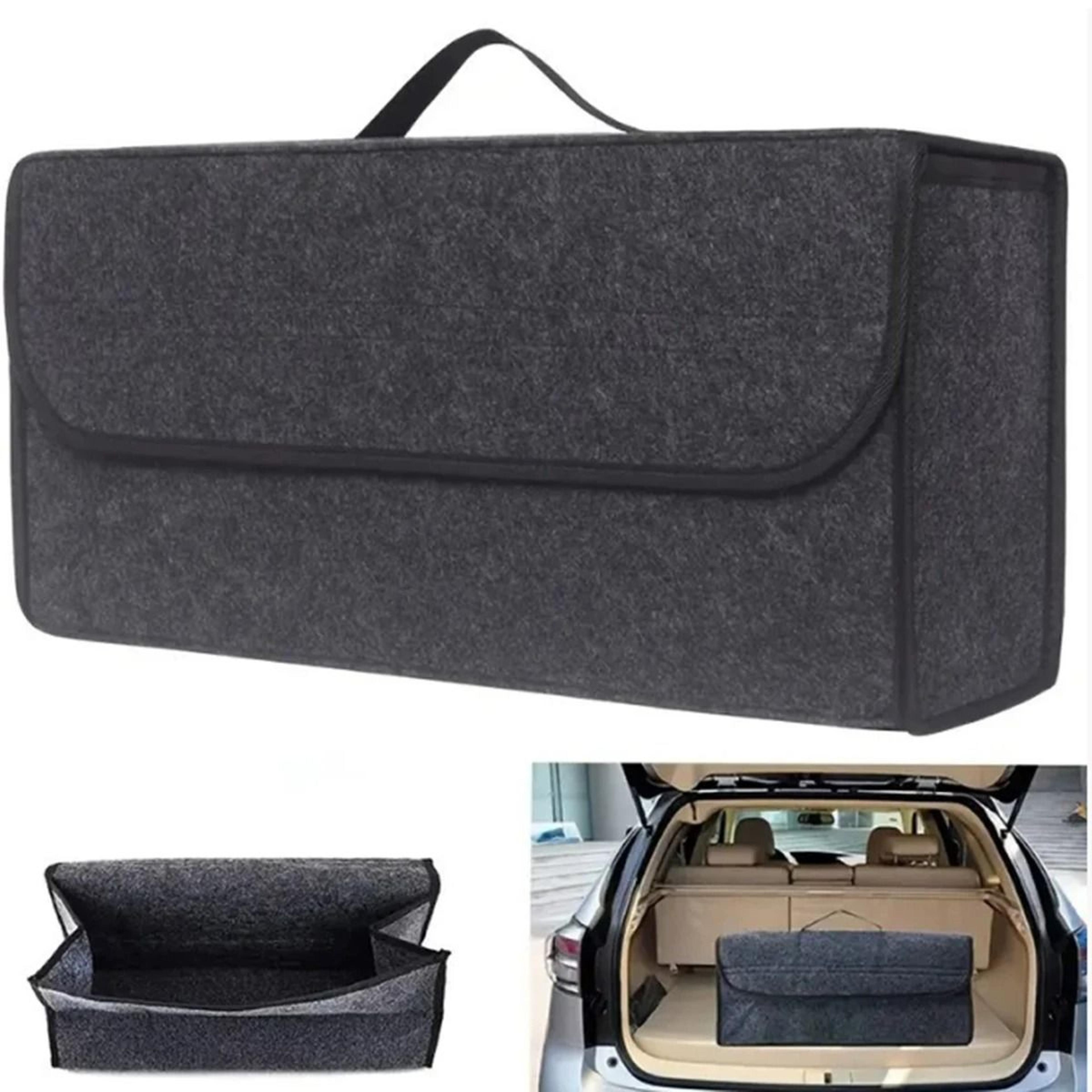 large anti slip felt car trunk organizer with compartments and tool storage