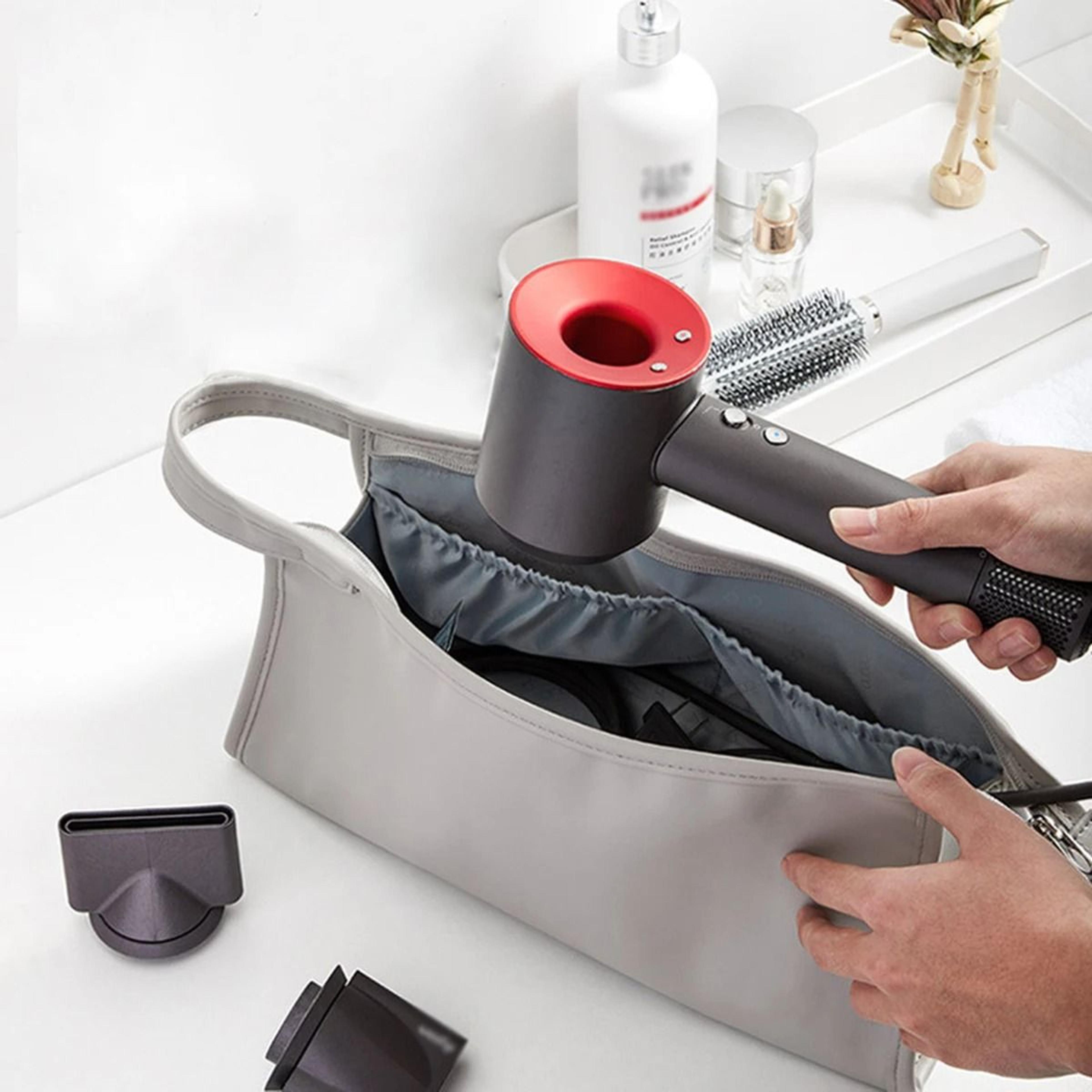 portable pu hair dryer storage bag for curling irons curlers and travel