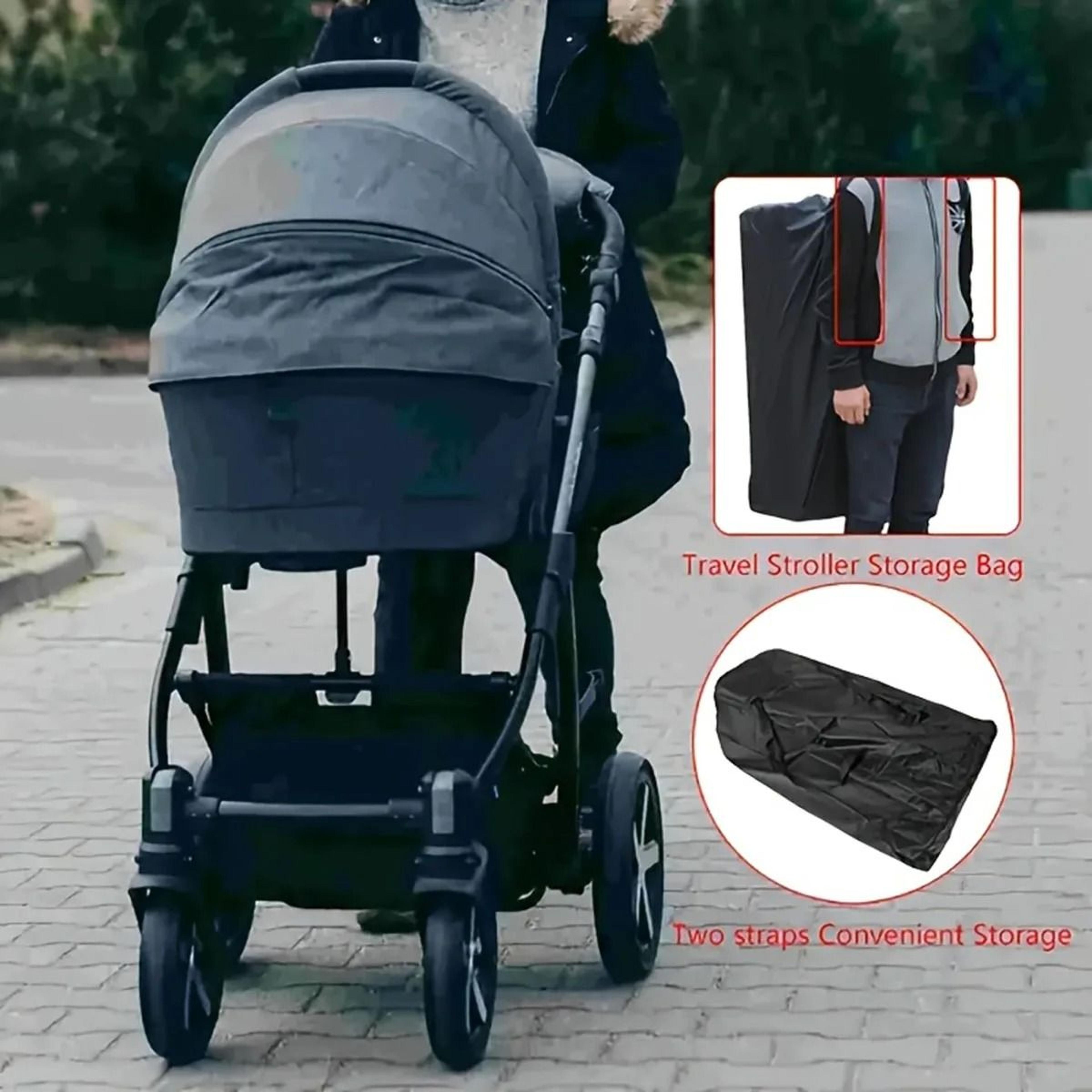 Extra Large Baby Stroller Storage Bag Durable Nylon Organizer For Family Travel 1