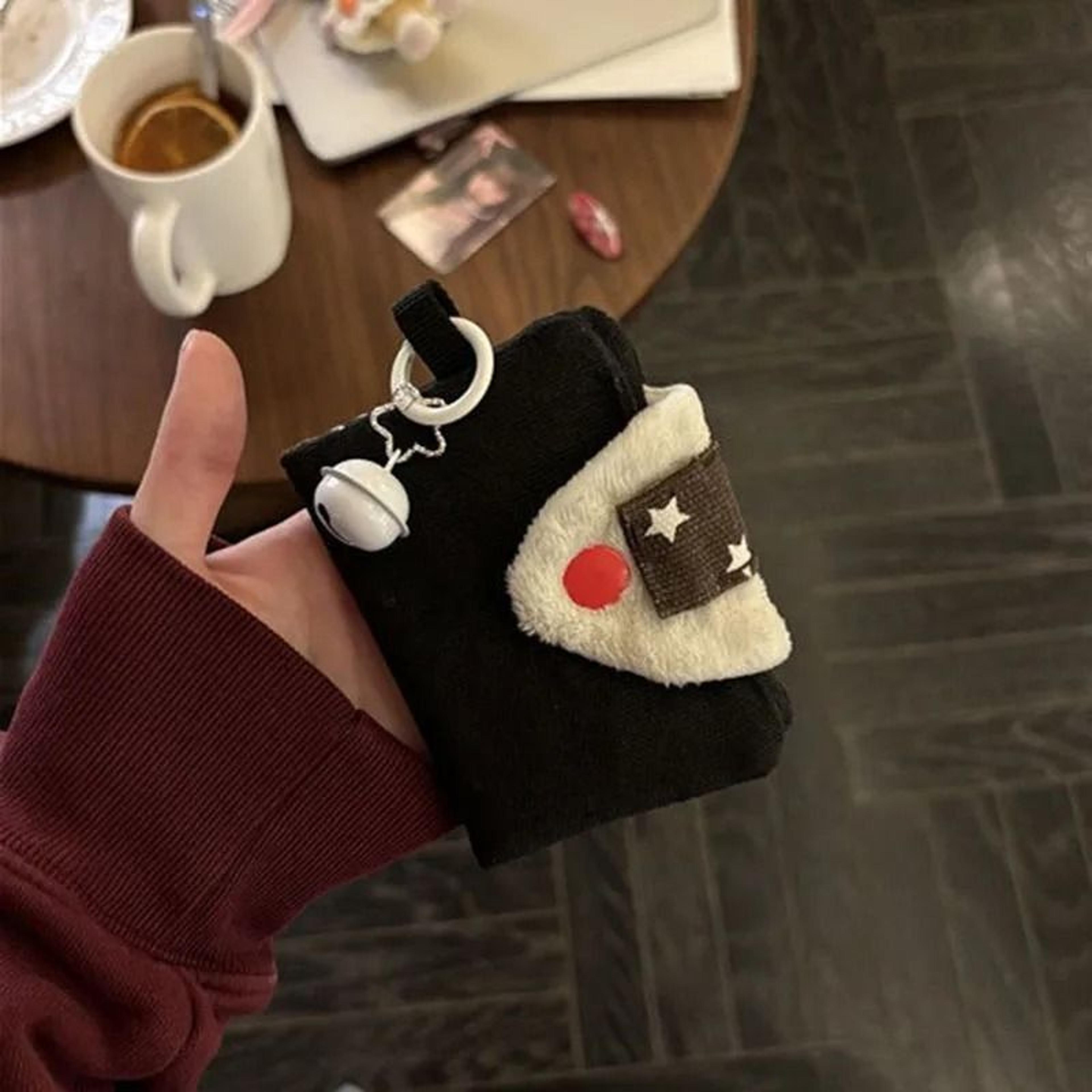 cute rice ball canvas coin purse portable card holder and id pouch