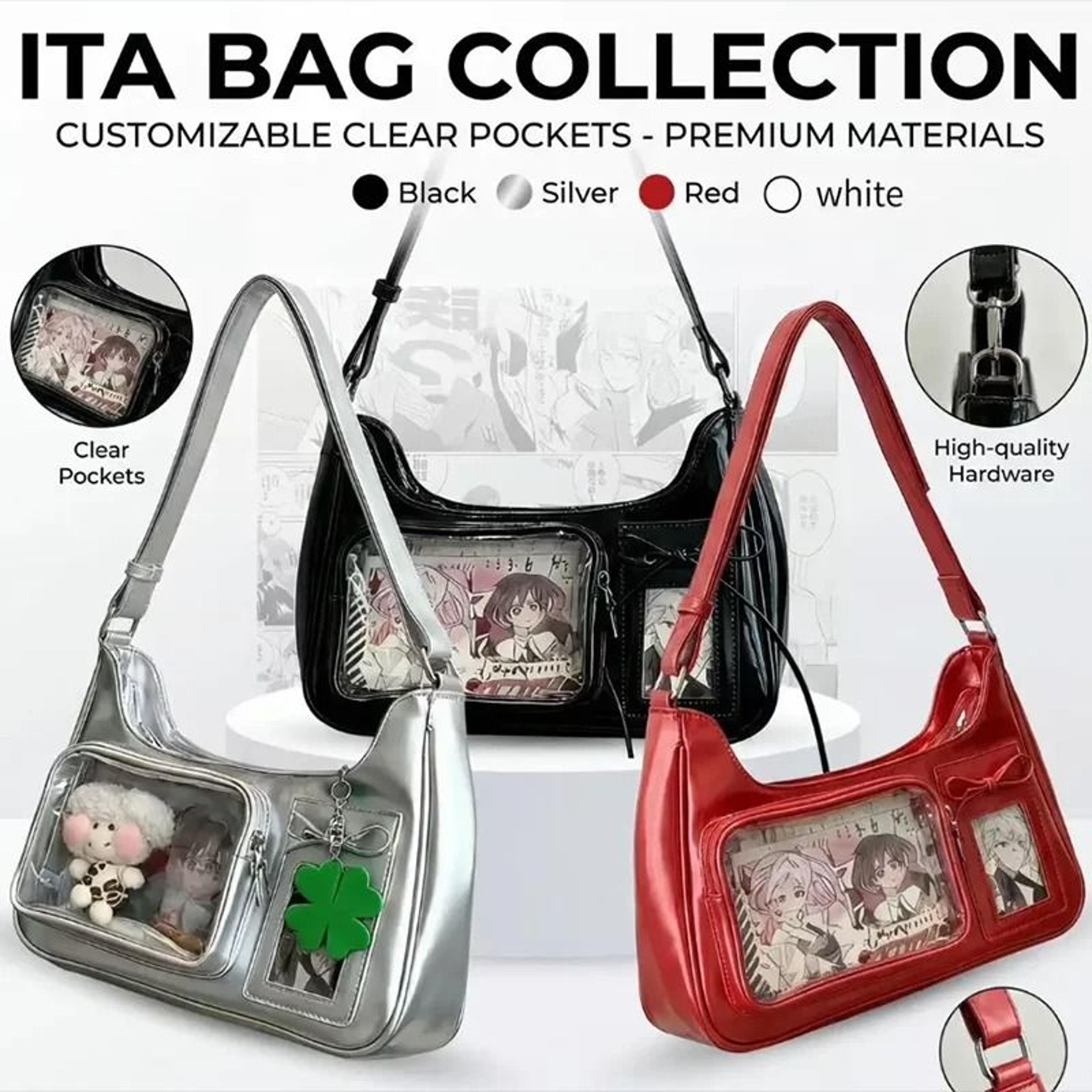 y2k harajuku transparent ita bag crossbody shoulder purse