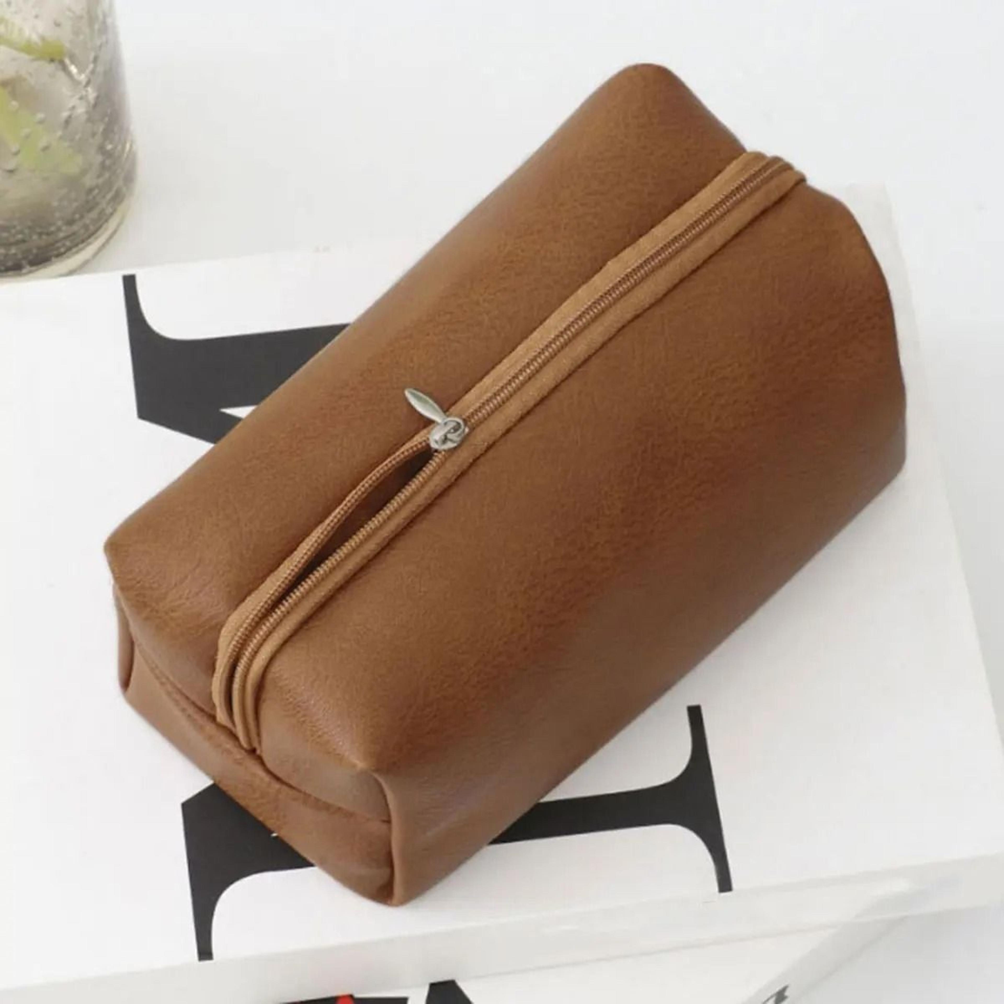 Large Capacity PU Makeup Bag With Portable Handle 7