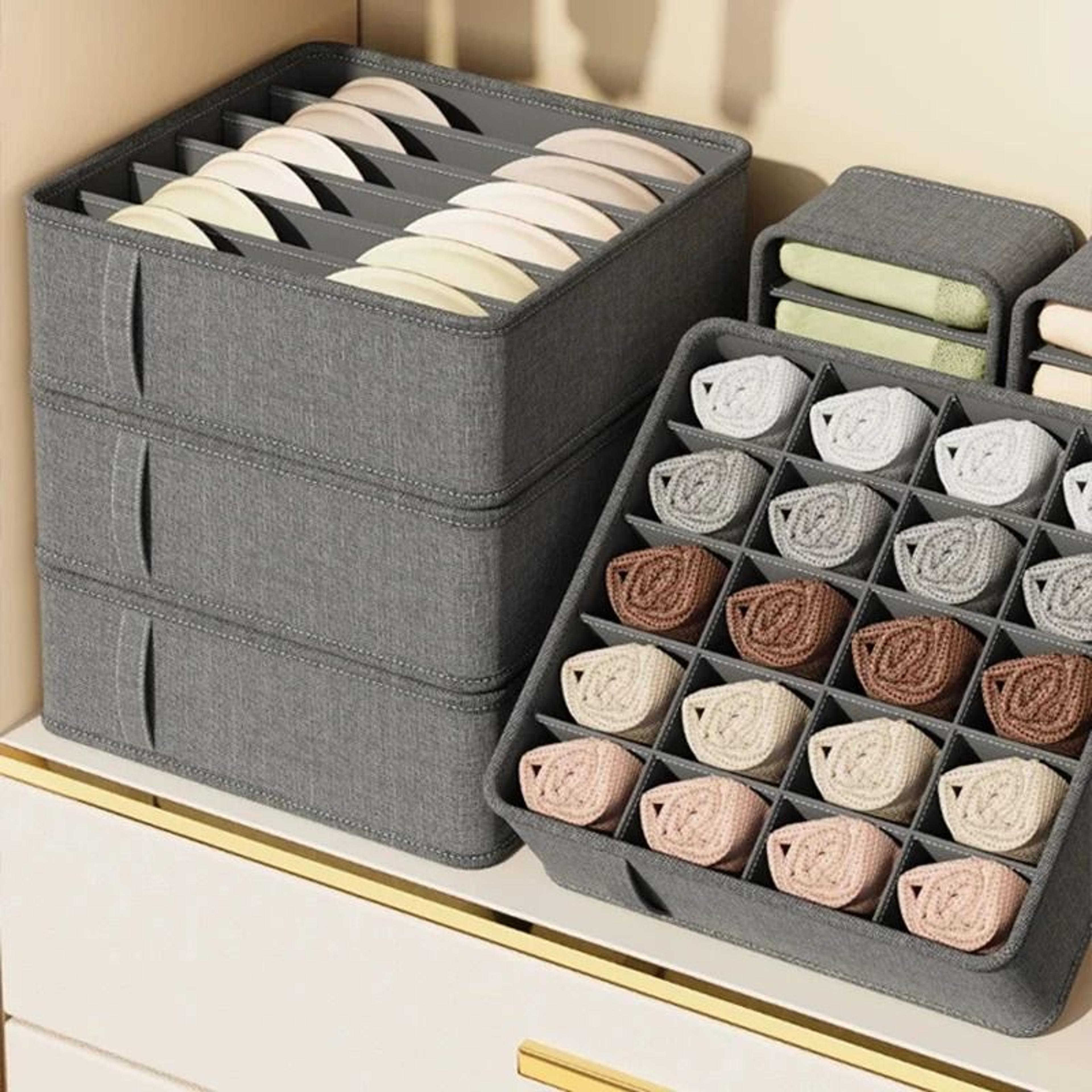 Foldable Compartment Drawer Organizer For Socks Bras And Clothing 8