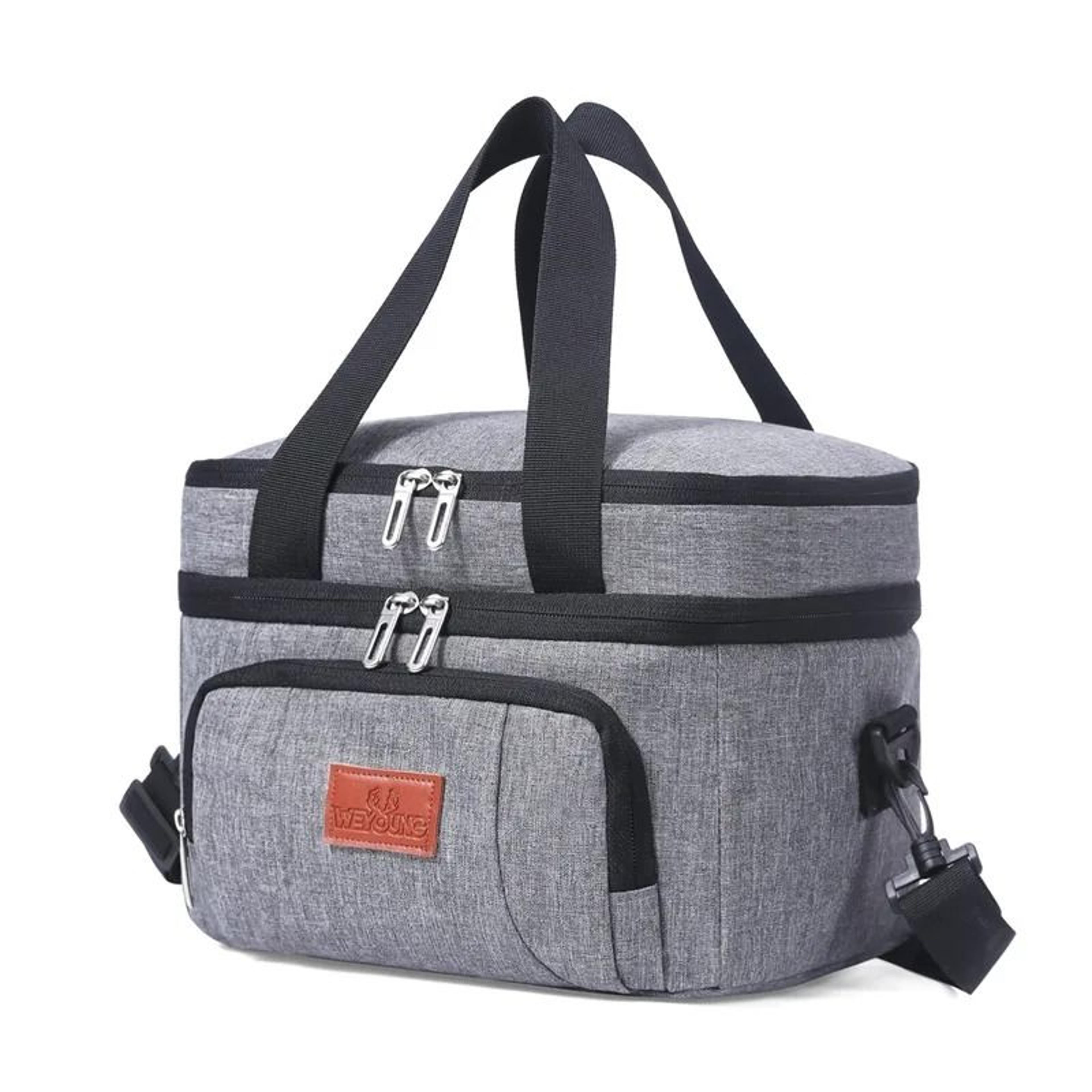 Double Layer Insulated Lunch Bag With Shoulder Strap 5