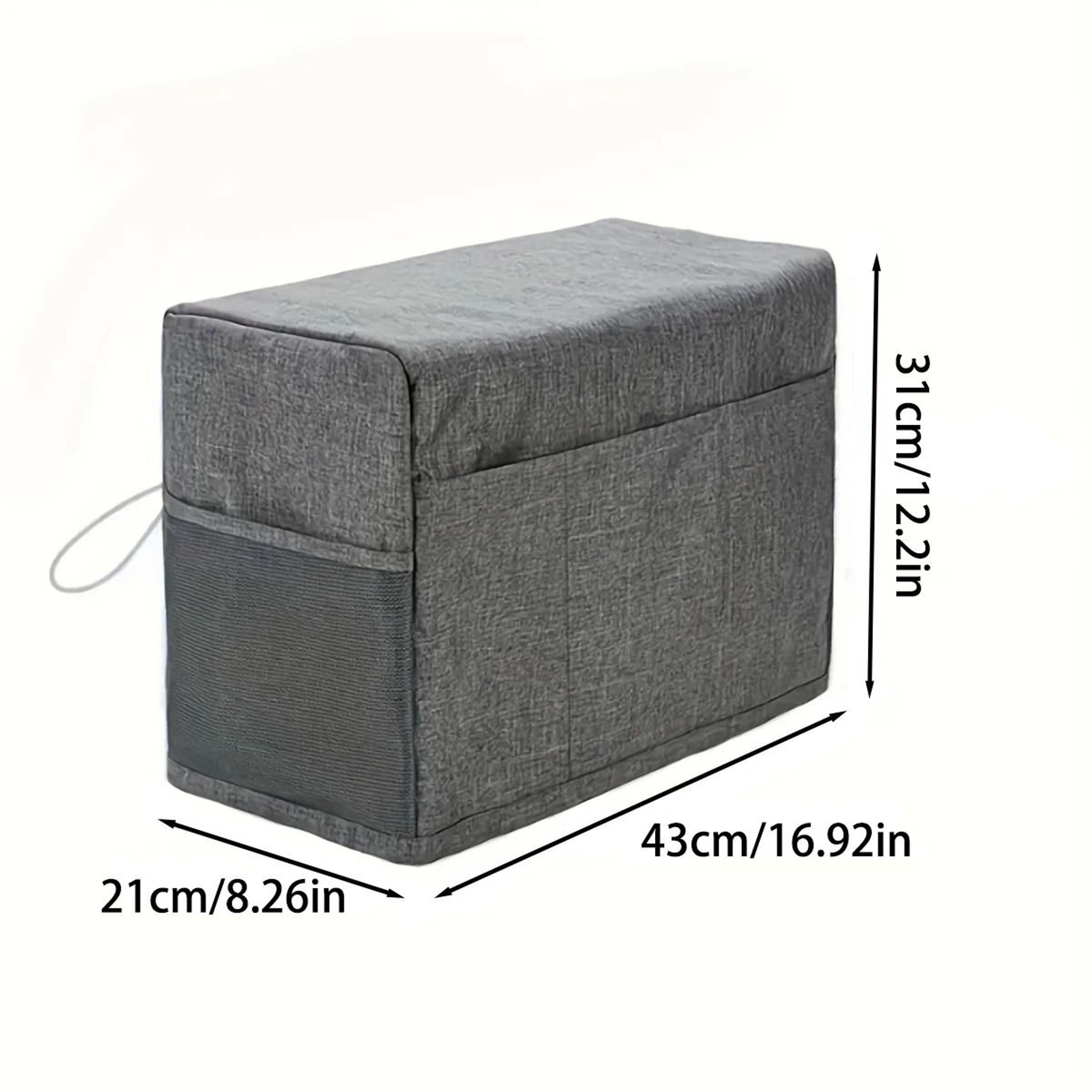 Gray Sewing Machine Dust Cover With Tool Storage Pockets 6