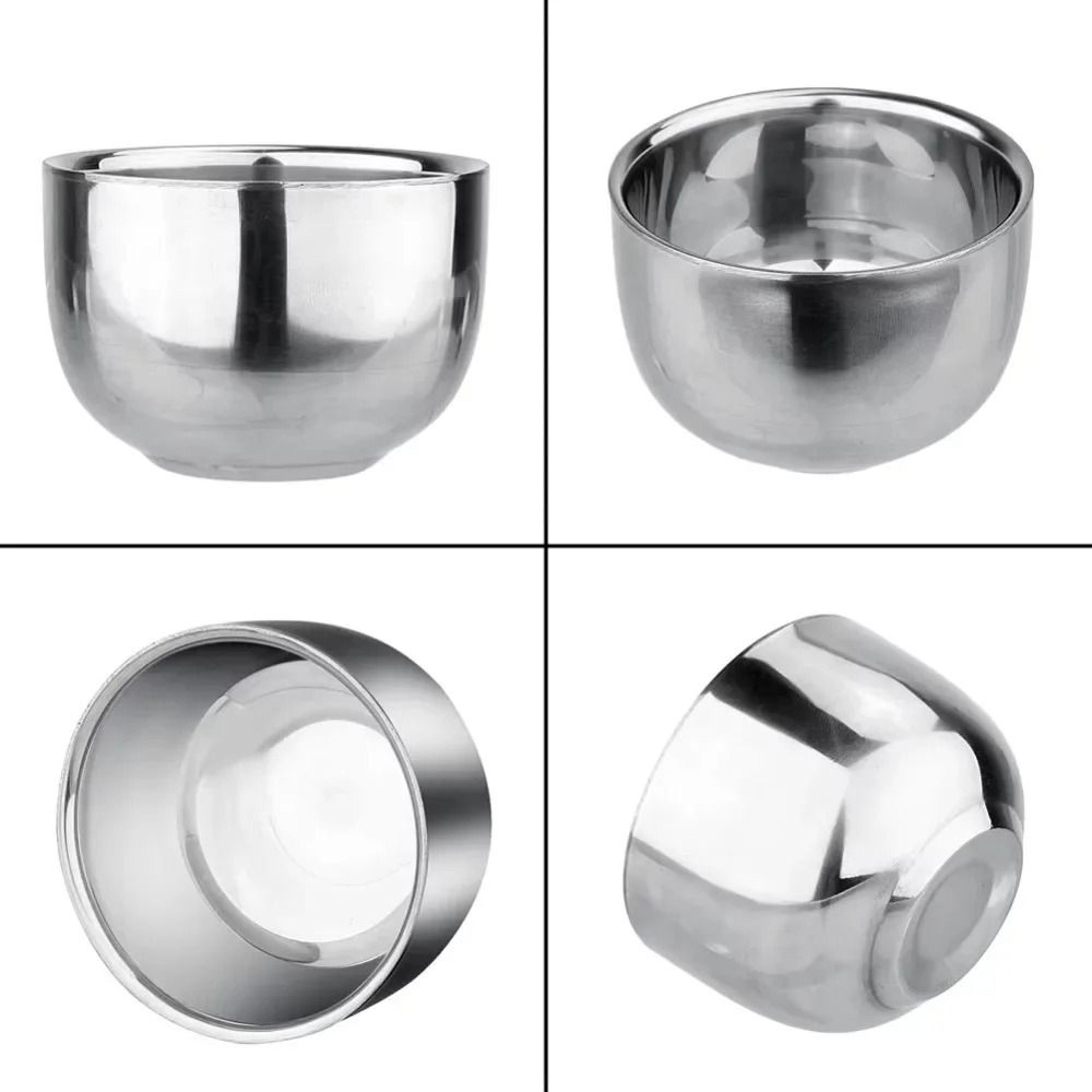 Double Layer Stainless Steel Cup And Shaving Mug 4