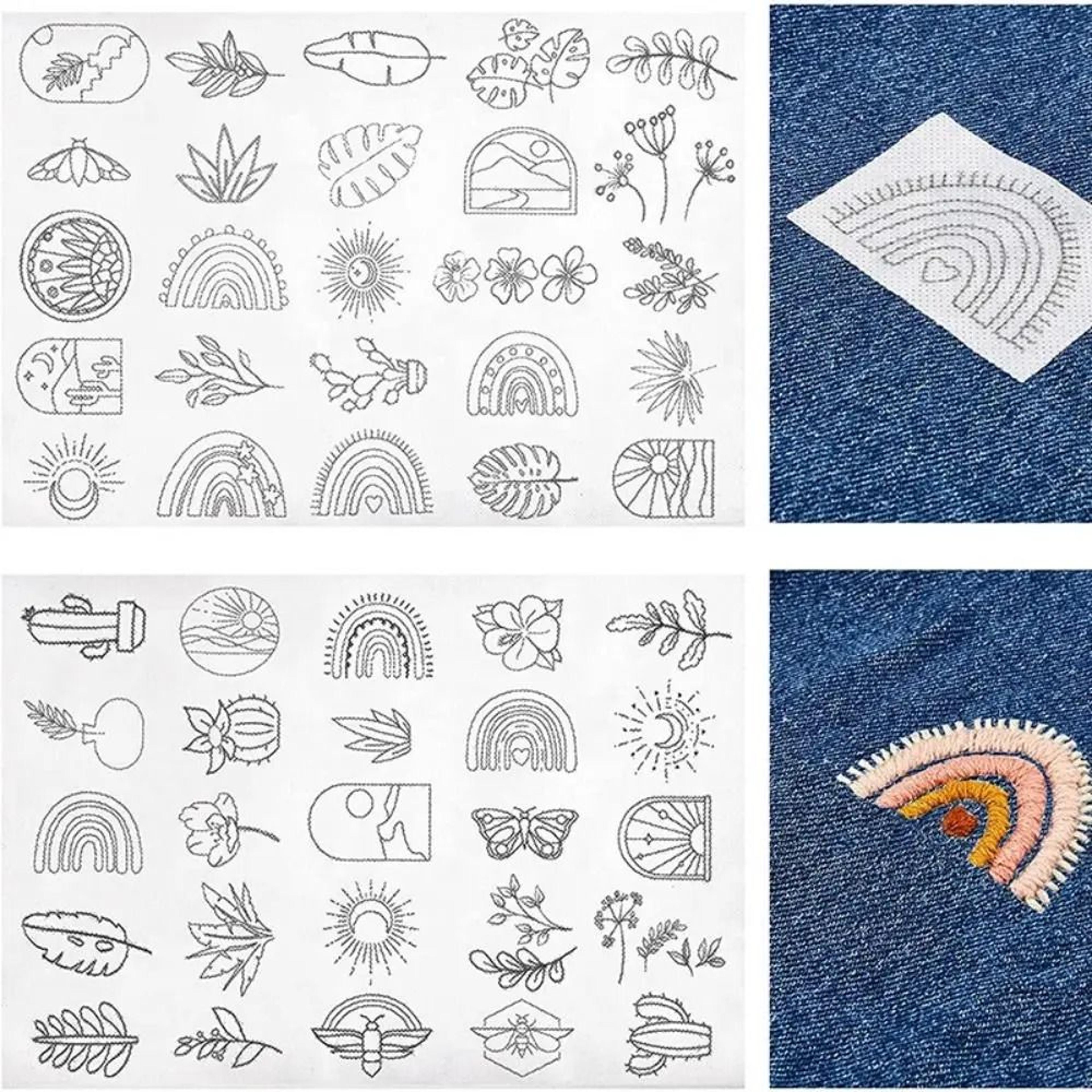 Floral Water Soluble Stick And Stitch Embroidery Transfer Paper 3