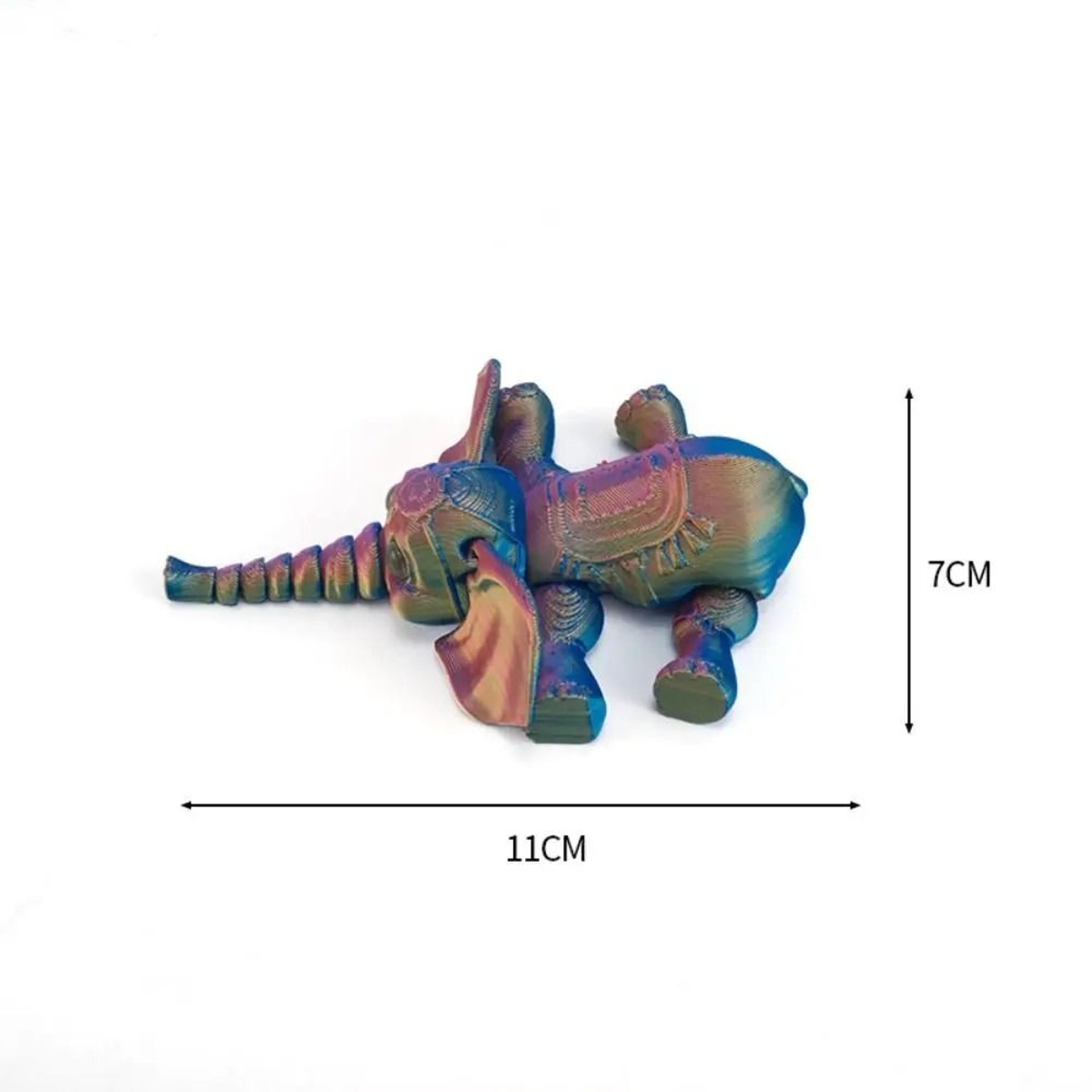 Movable 3D Printed Articulated Elephant Figurine 5
