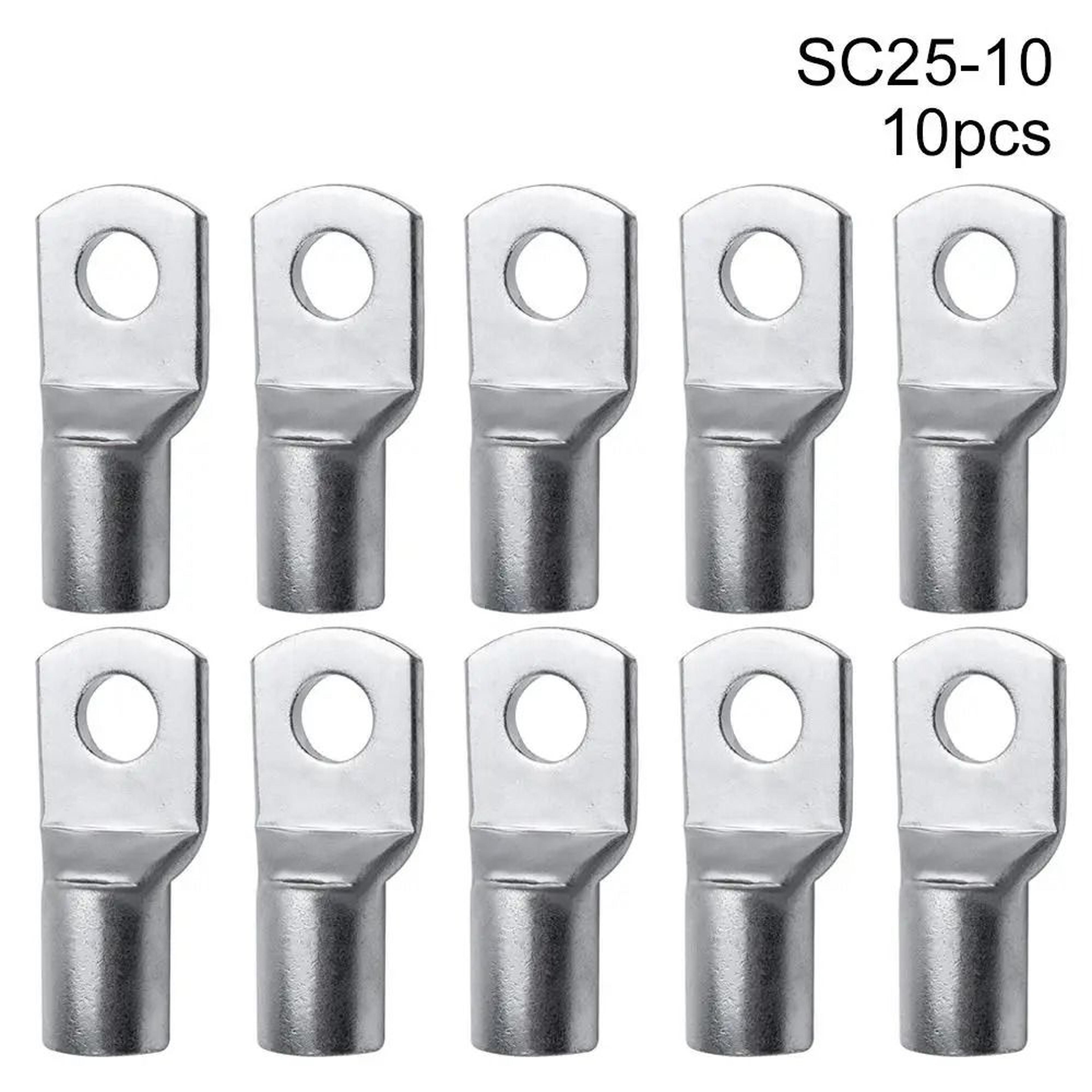 Ten Piece SC Tinned Copper Cable Lug Ring Terminal Set 6