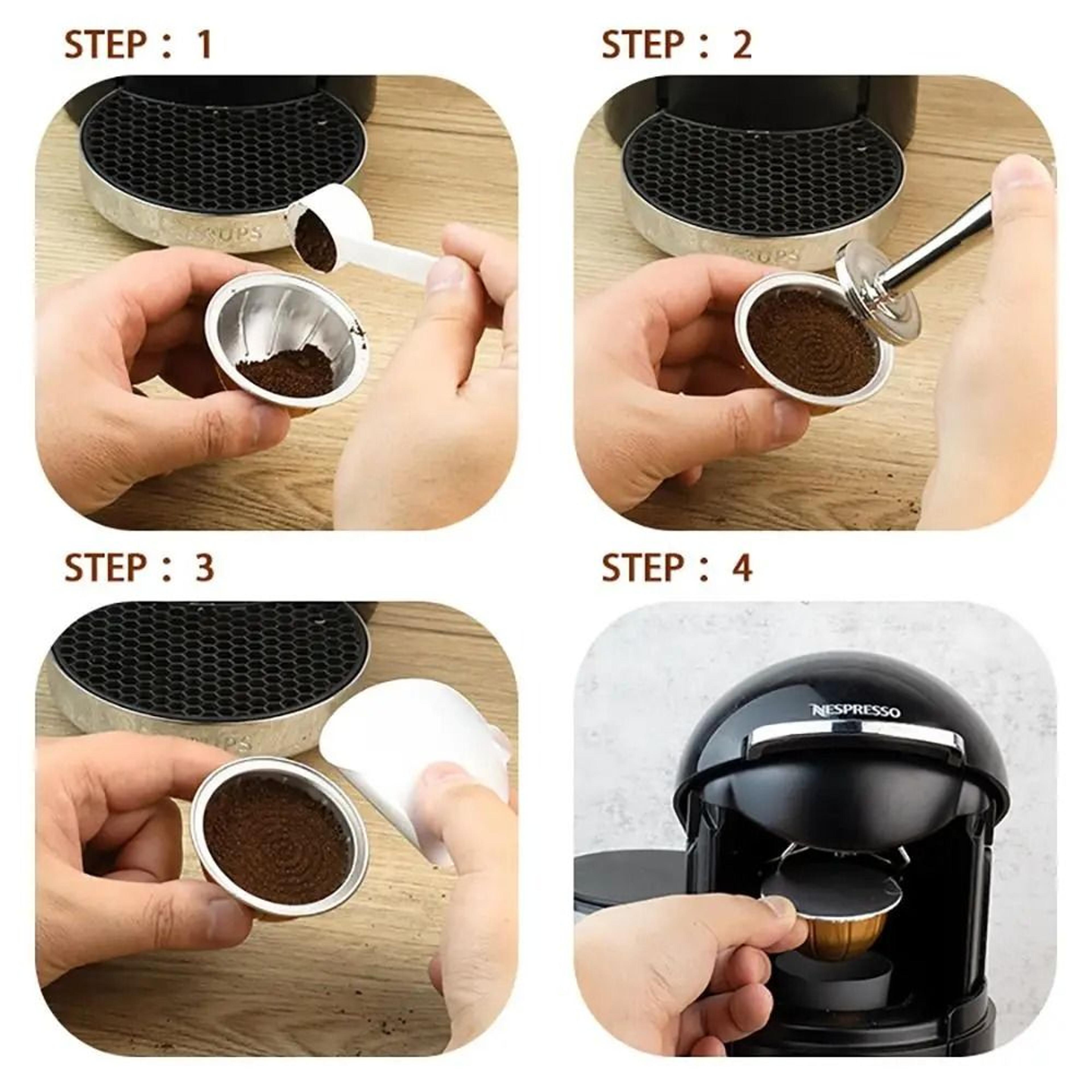 Refillable Coffee Capsule Shells For Vertuo Next Four Piece Set 9
