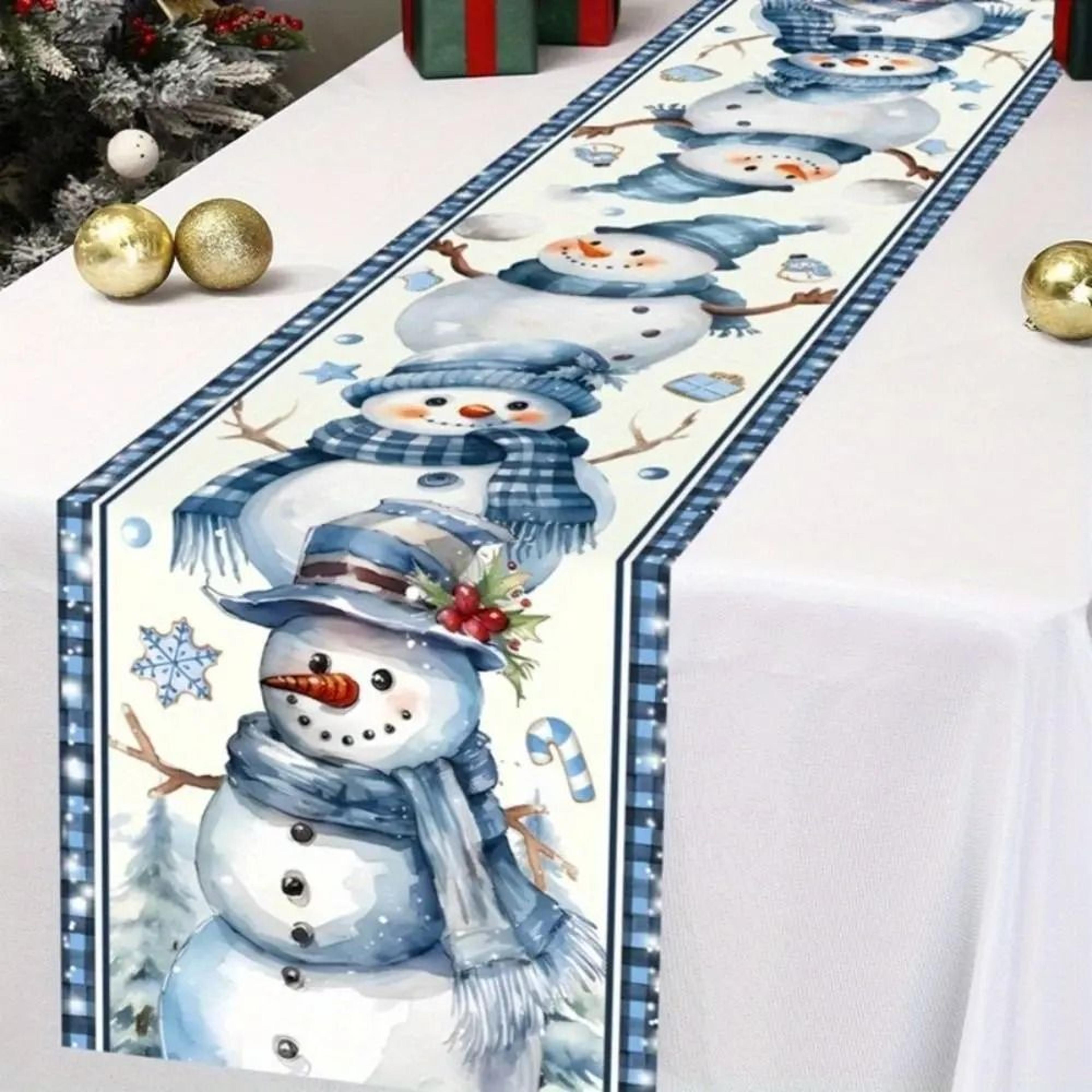 Festive Merry Christmas Table Runner Holiday Dining Decor 0