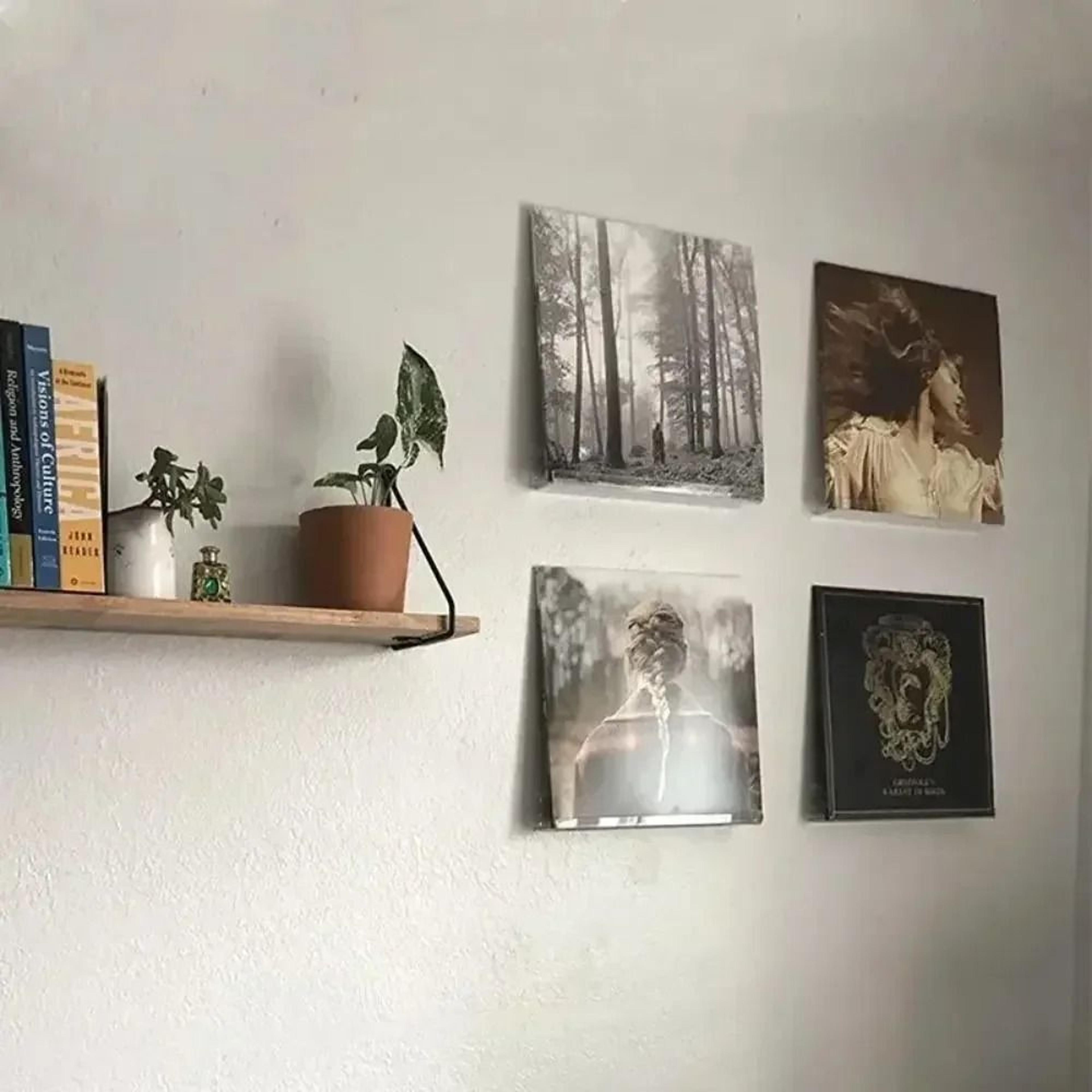 Clear Acrylic Wall Mounted Vinyl Record Display Shelf 7
