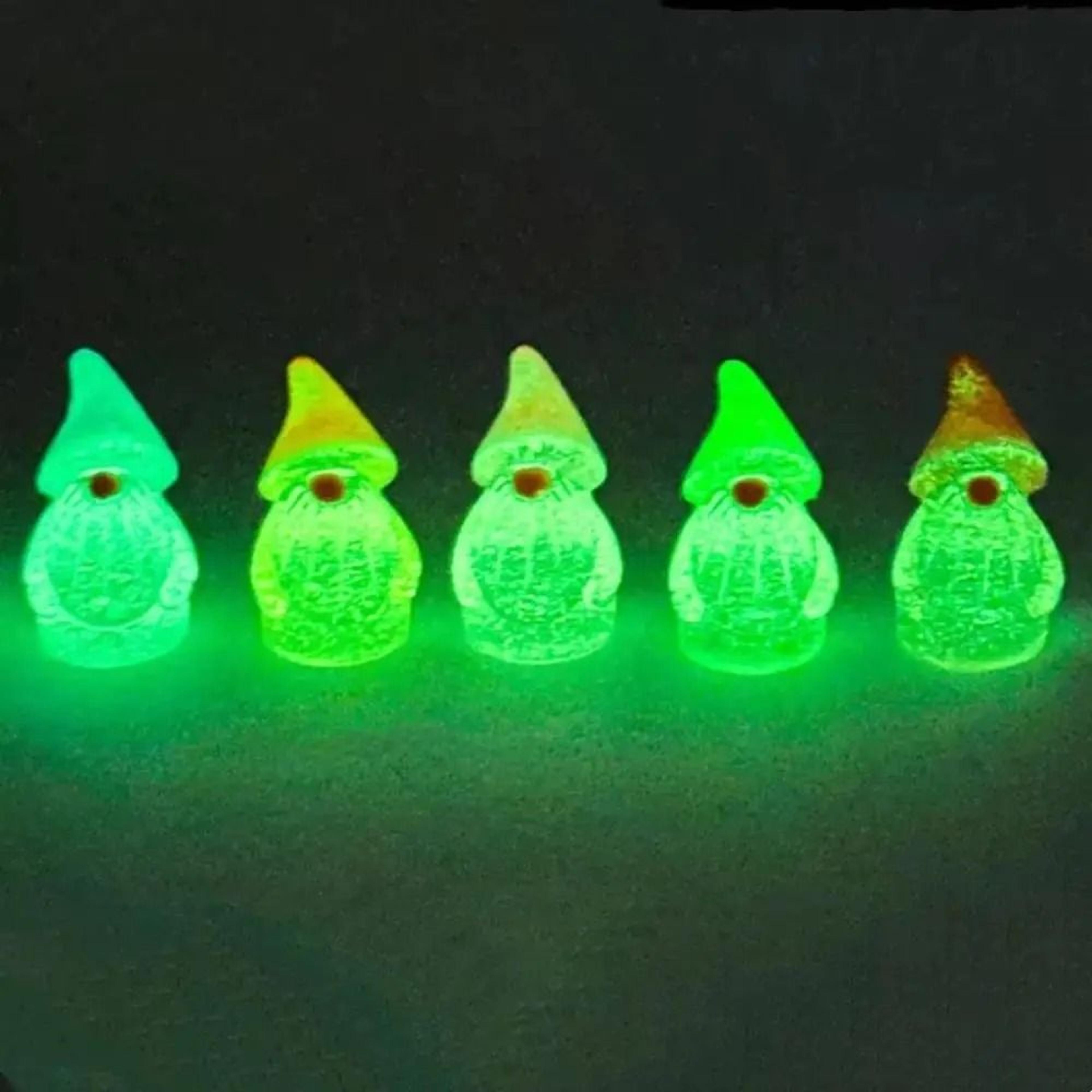 Six Piece Glow In The Dark Mini Gnome Fairy Garden Set 5