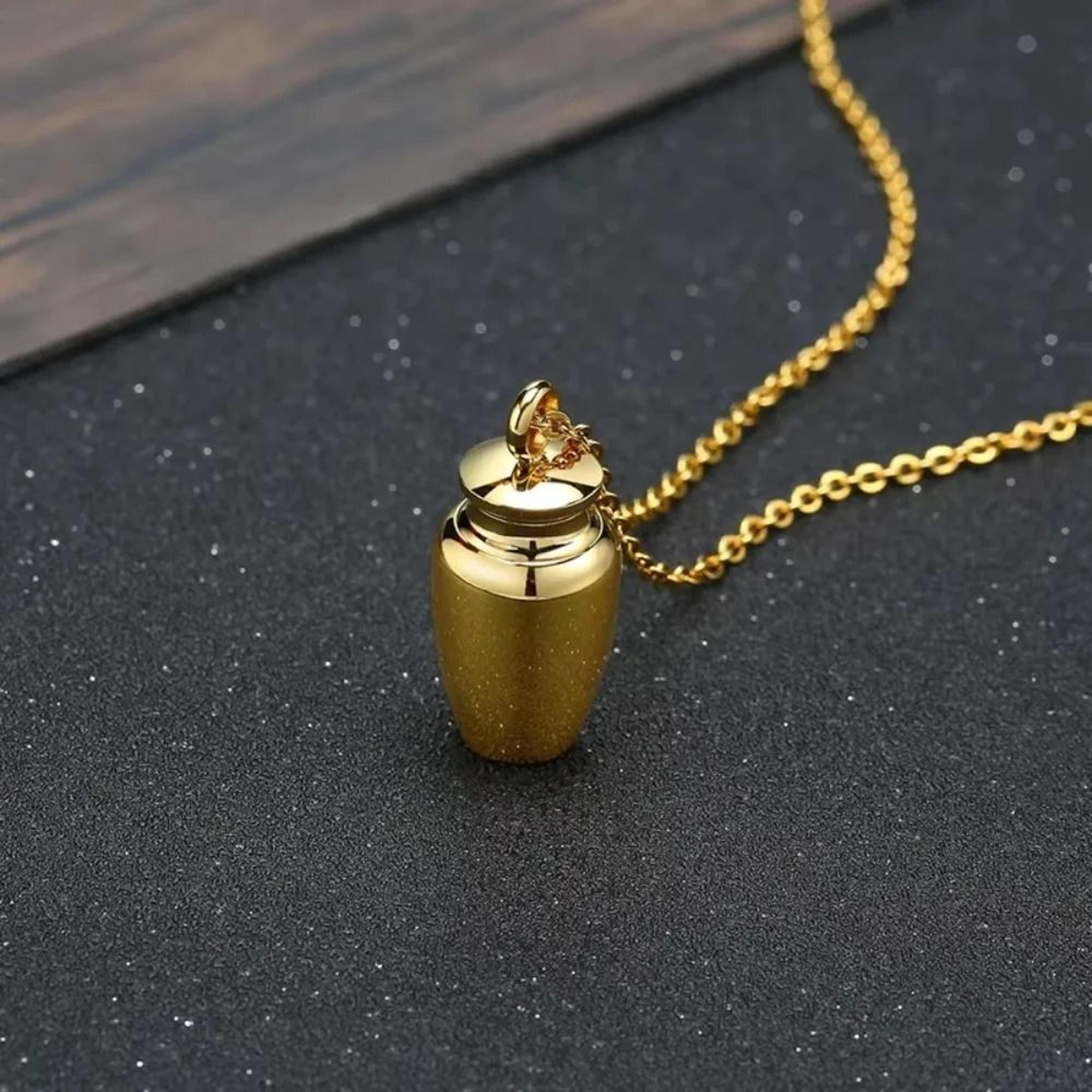 Mini Stainless Steel Urn Necklace Memorial Ashes Pendant 6