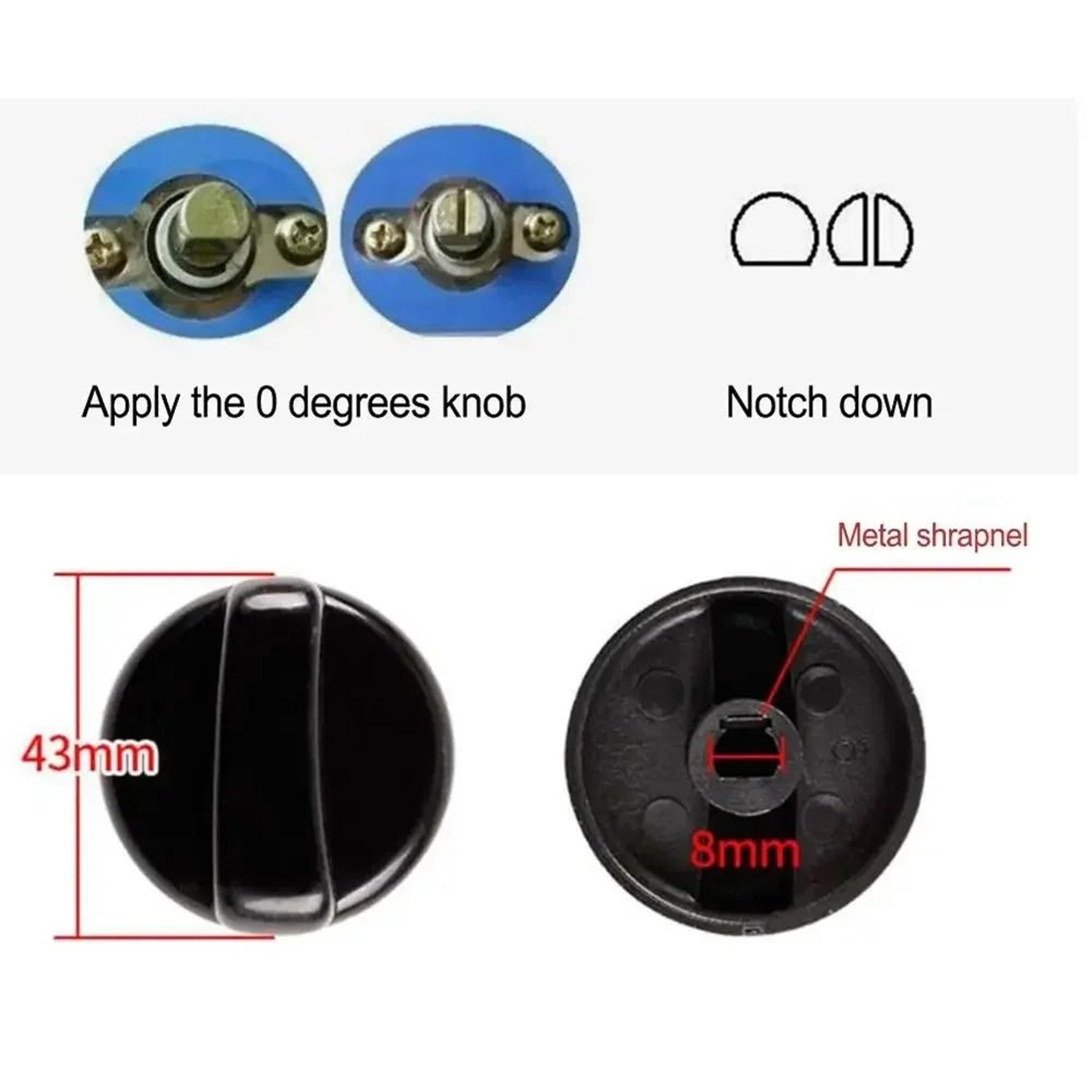 8mm Gas Stove Replacement Control Knob 7