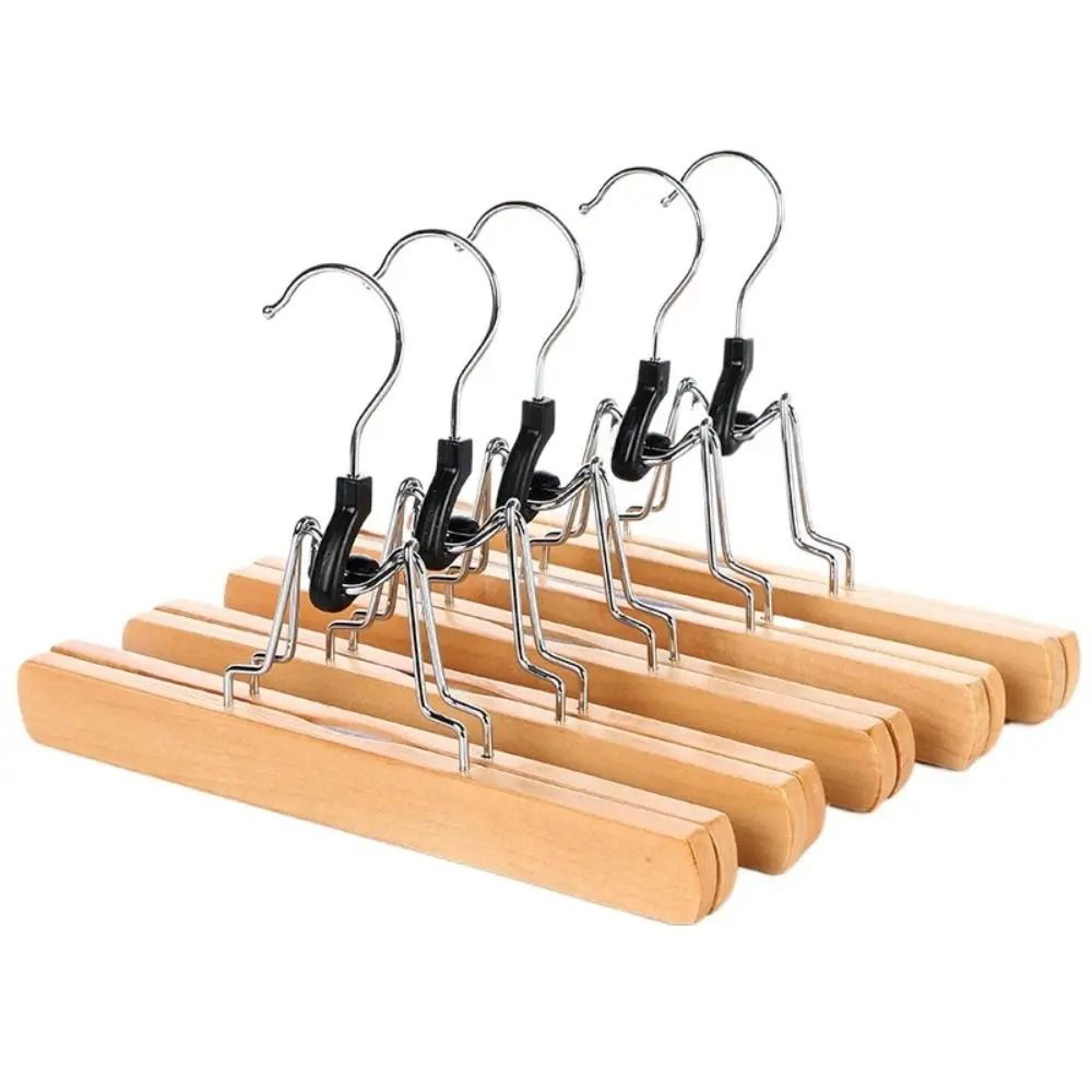 Solid Wood Anti Slip Pants And Skirt Hanger 4