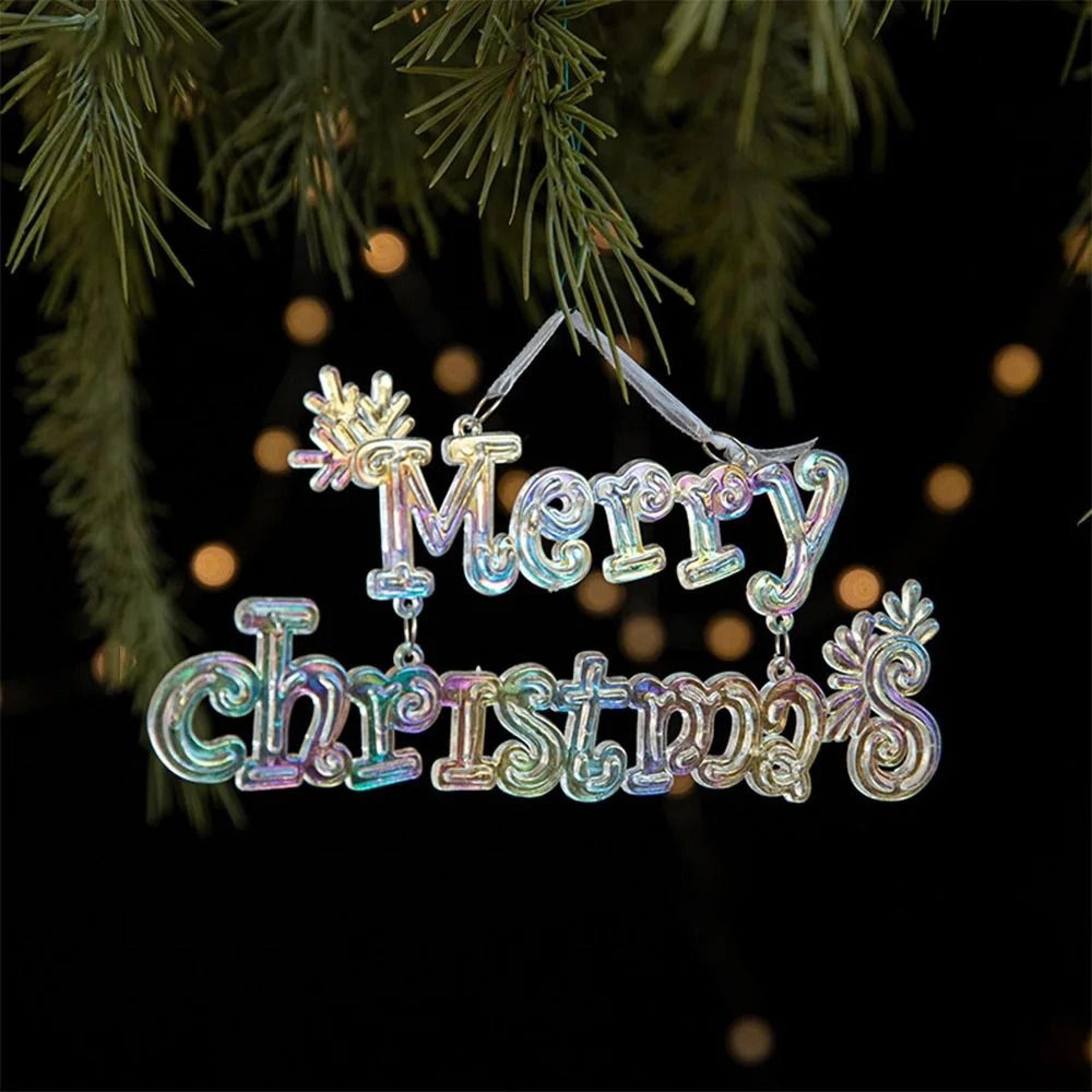 Transparent Acrylic Christmas Hanging Ornament 7