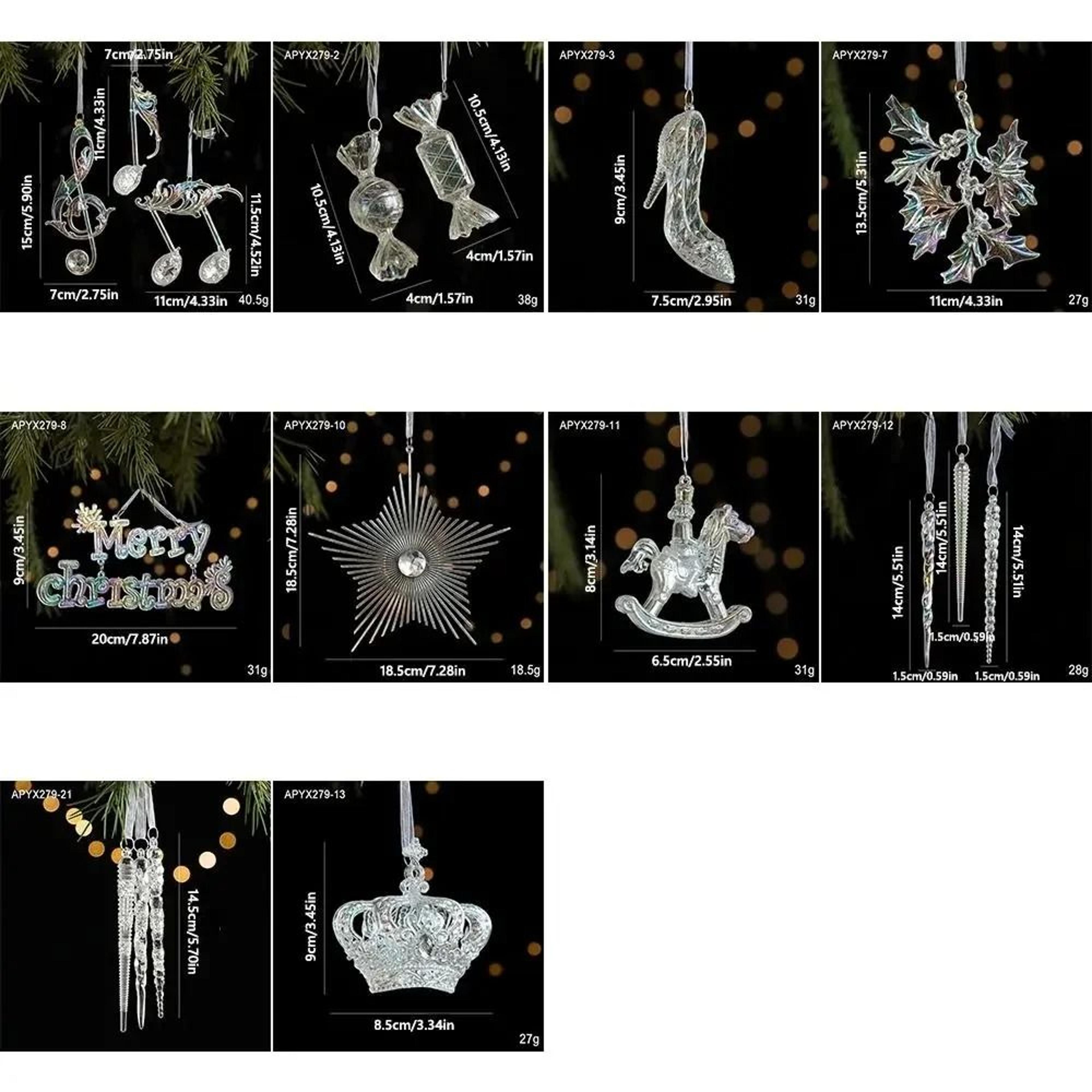Transparent Acrylic Christmas Hanging Ornament 11